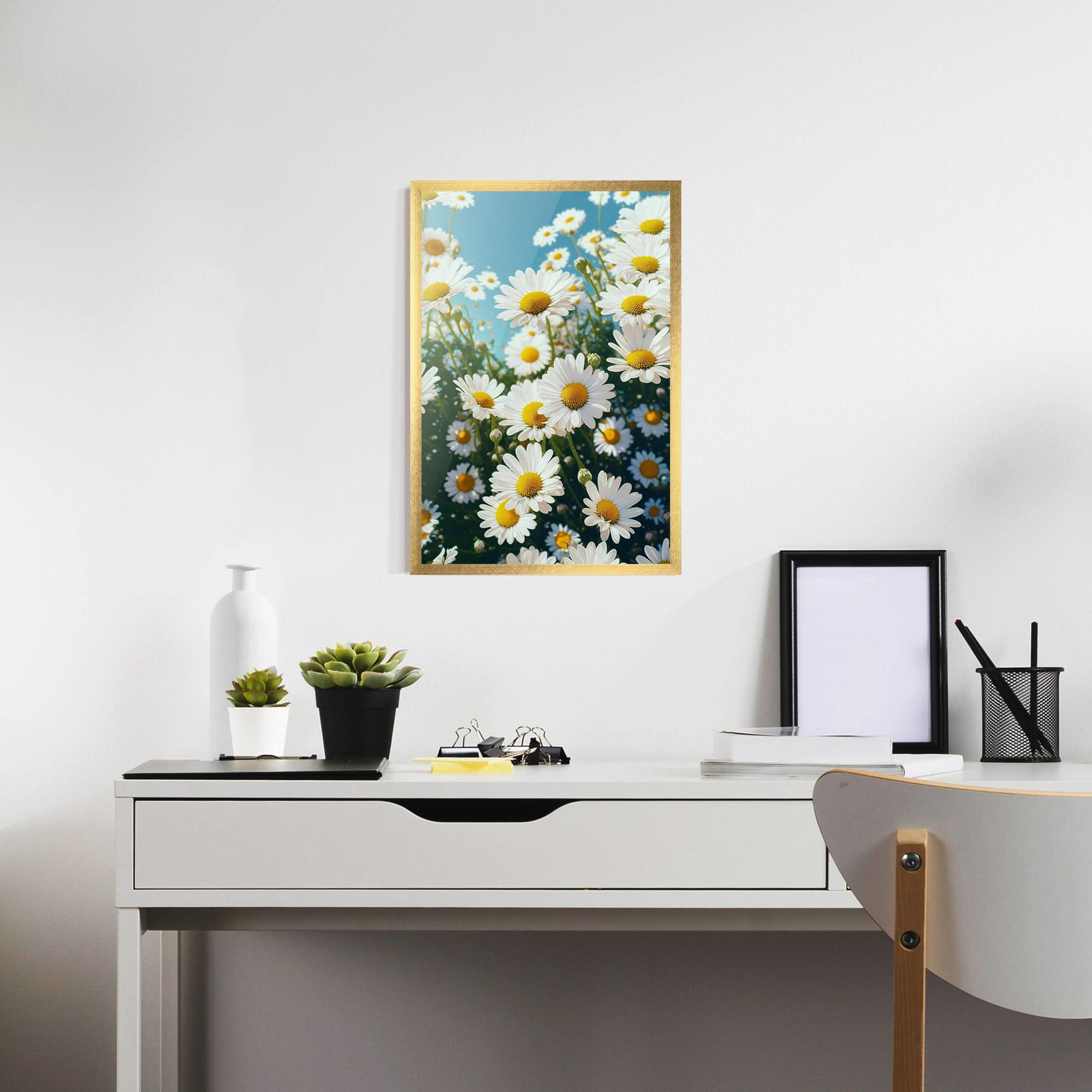 Gerahmte Poster Daisy Field View mockup 7