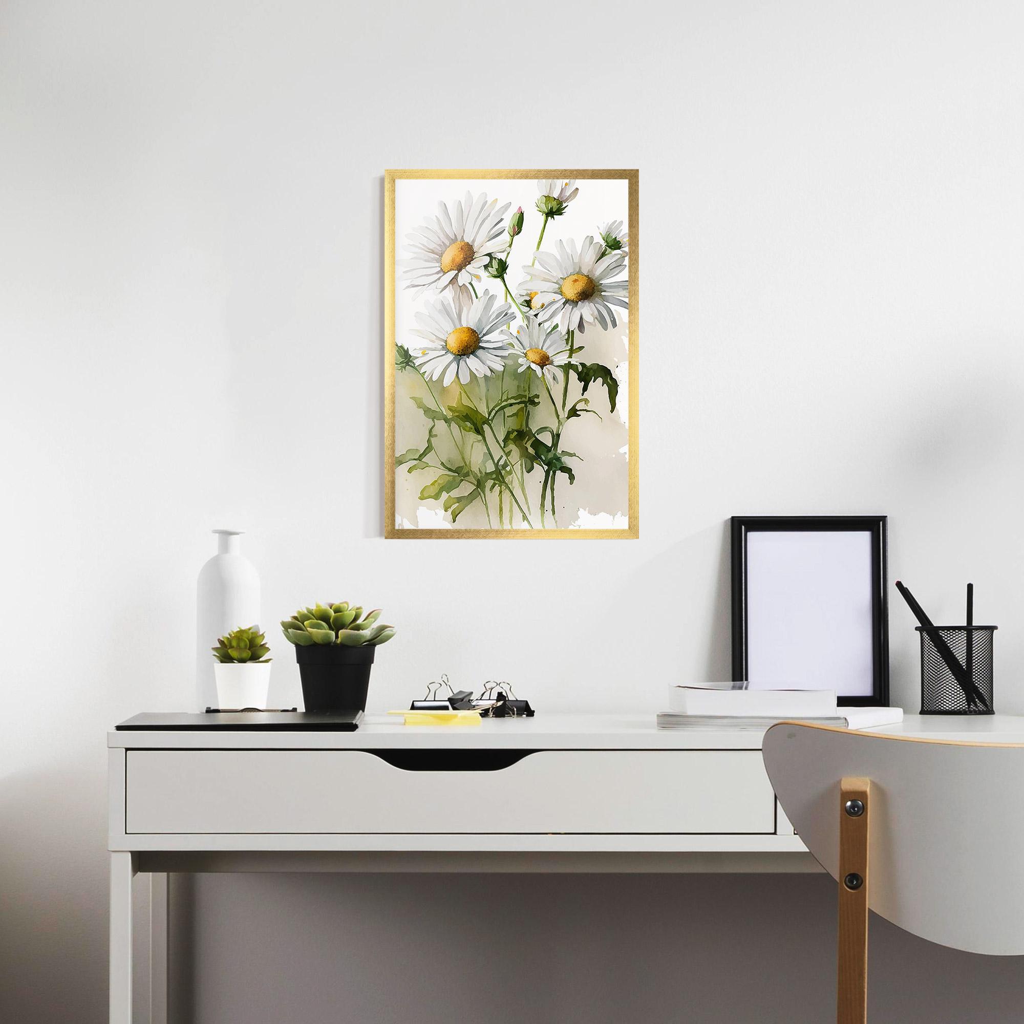 Gerahmte Poster Painted Daisy mockup 7