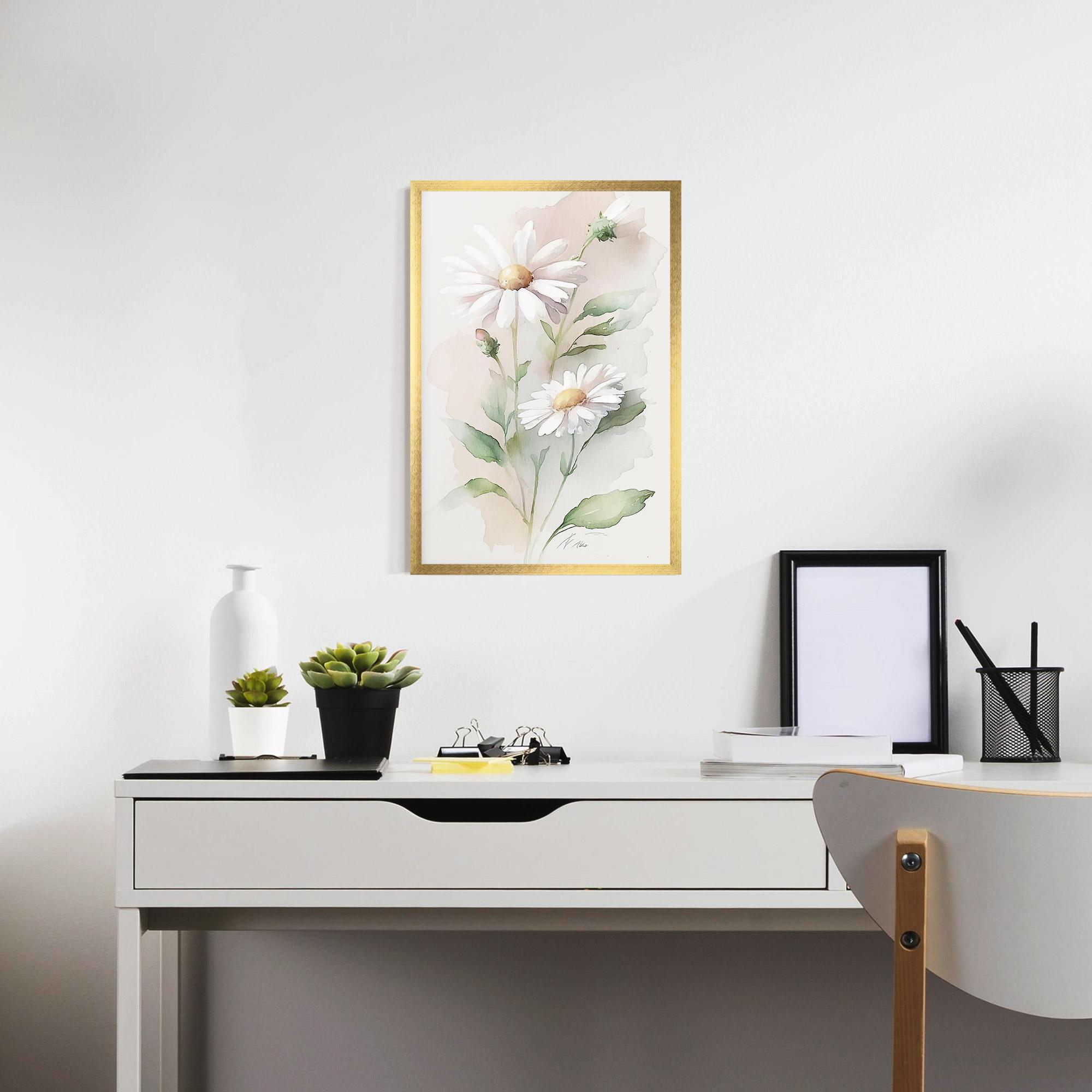 Gerahmte Poster Painted Pretty Daisy mockup 7