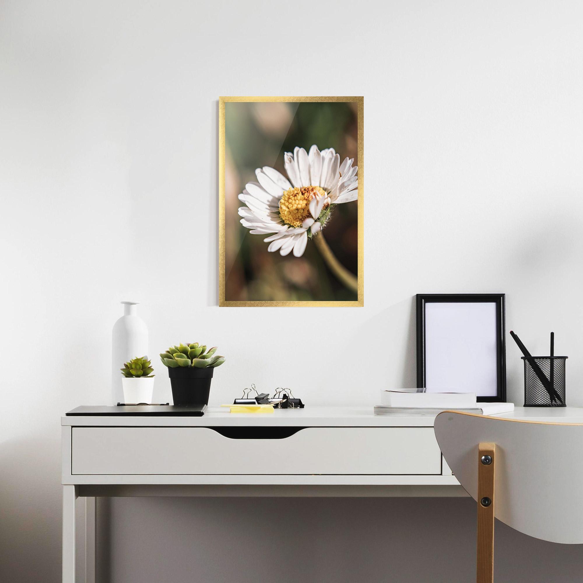 Gerahmte Poster Yellow Pastel Daisy mockup 7