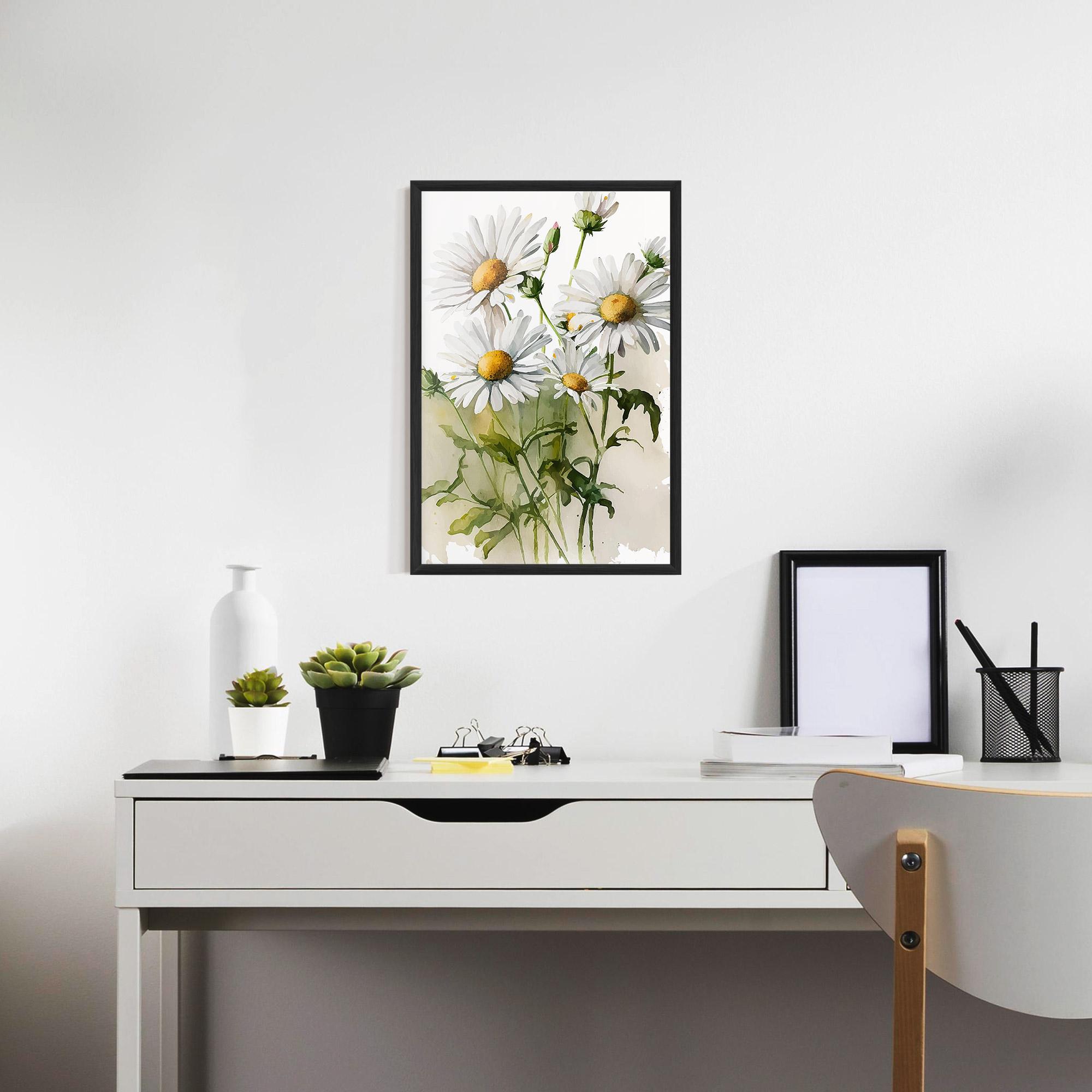 Gerahmte Poster Painted Daisy mockup 7