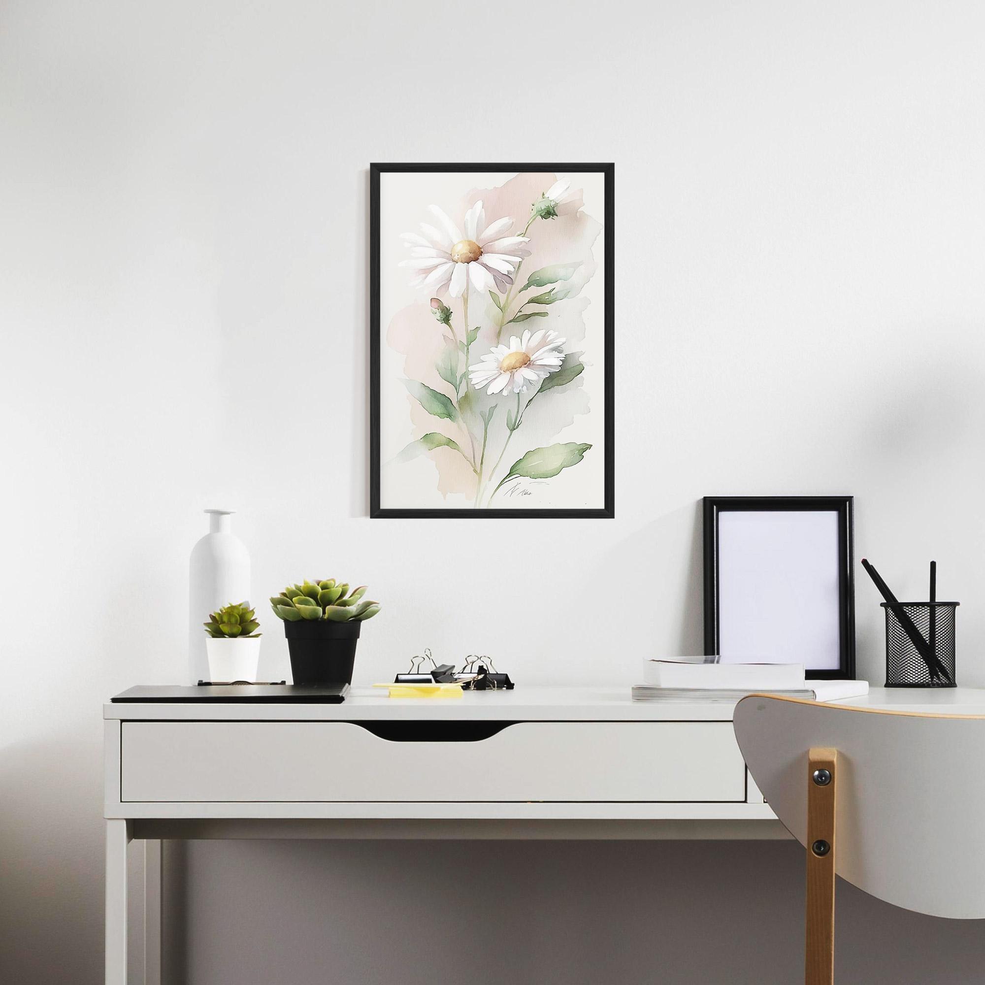 Gerahmte Poster Painted Pretty Daisy mockup 7