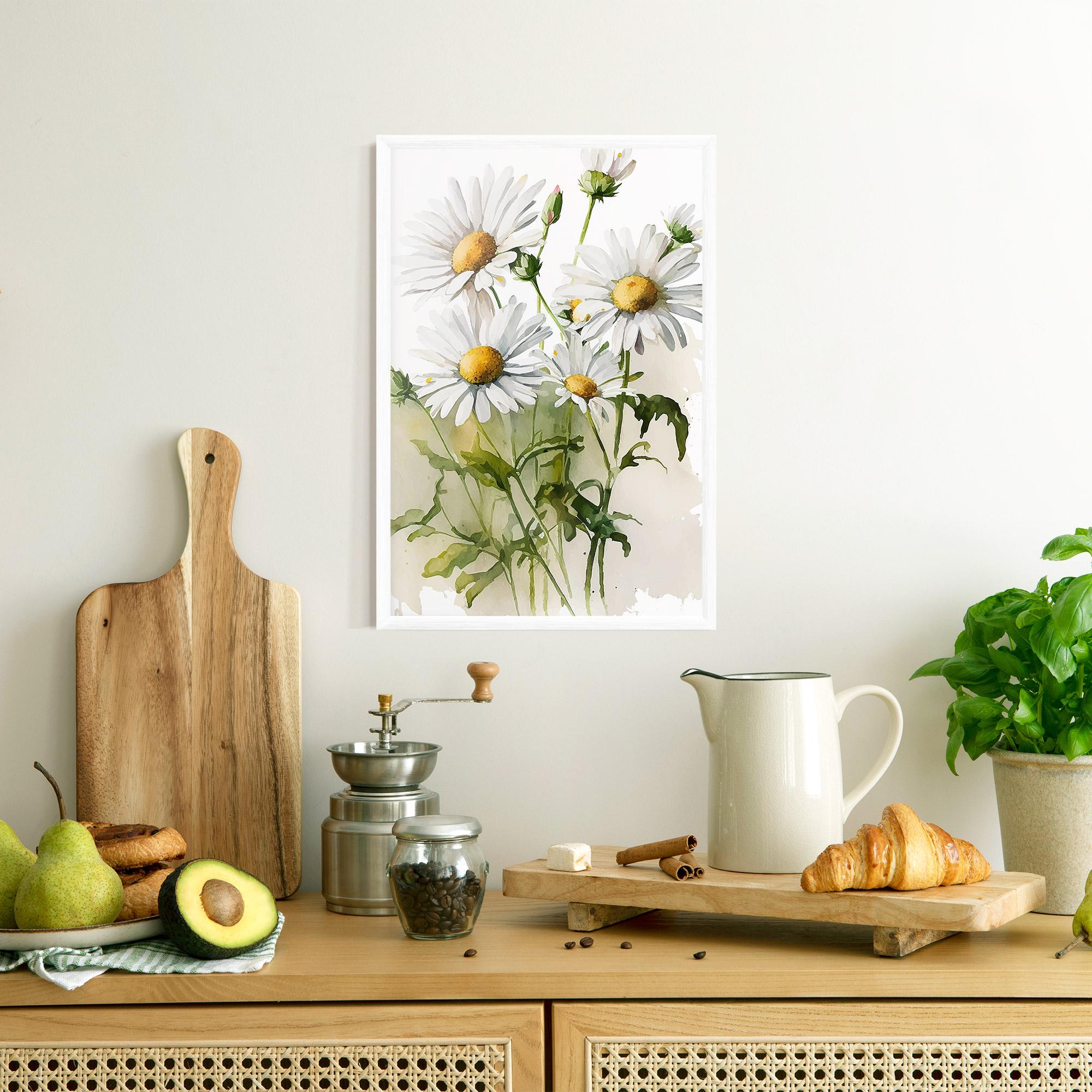Gerahmte Poster Painted Daisy mockup 8