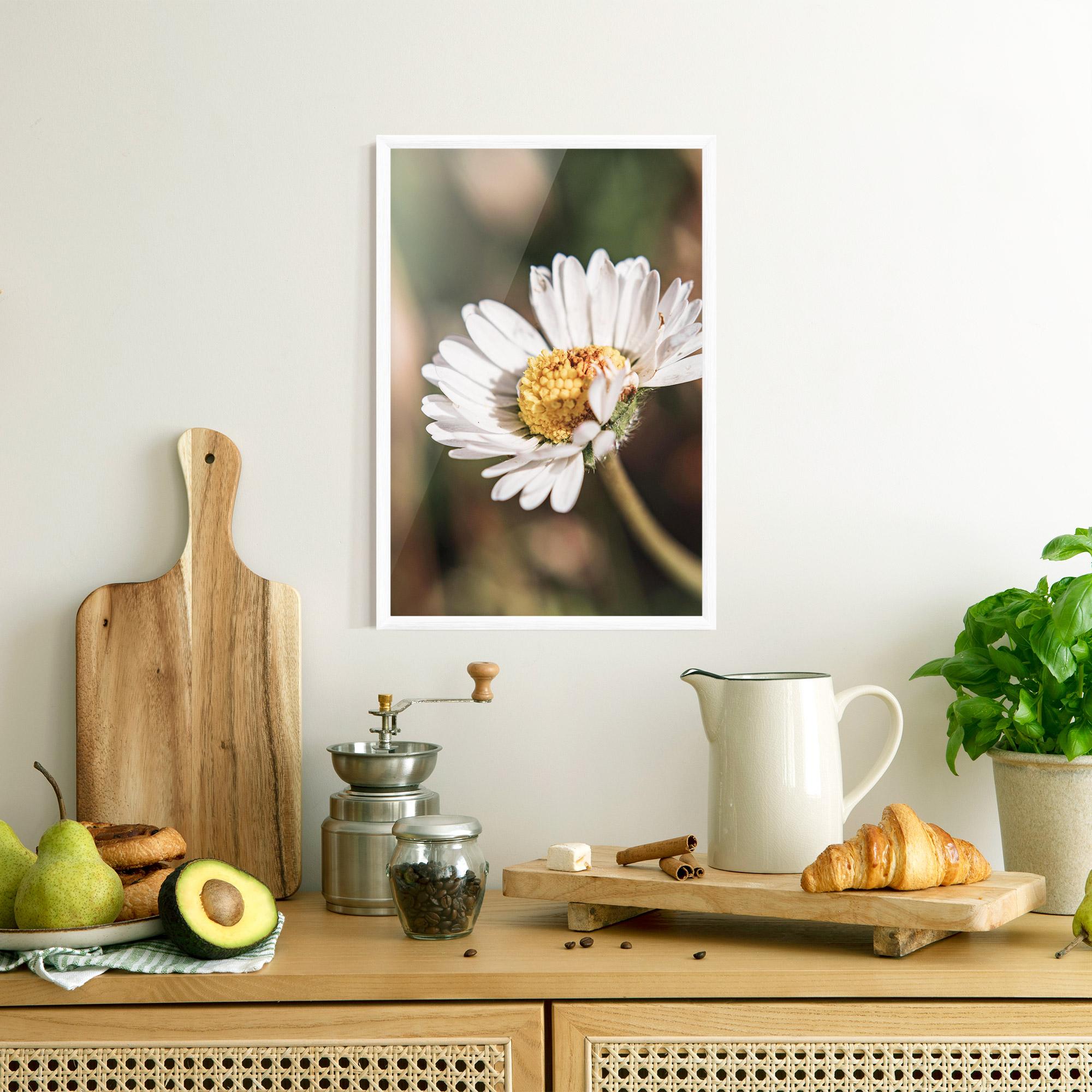 Gerahmte Poster Yellow Pastel Daisy mockup 8