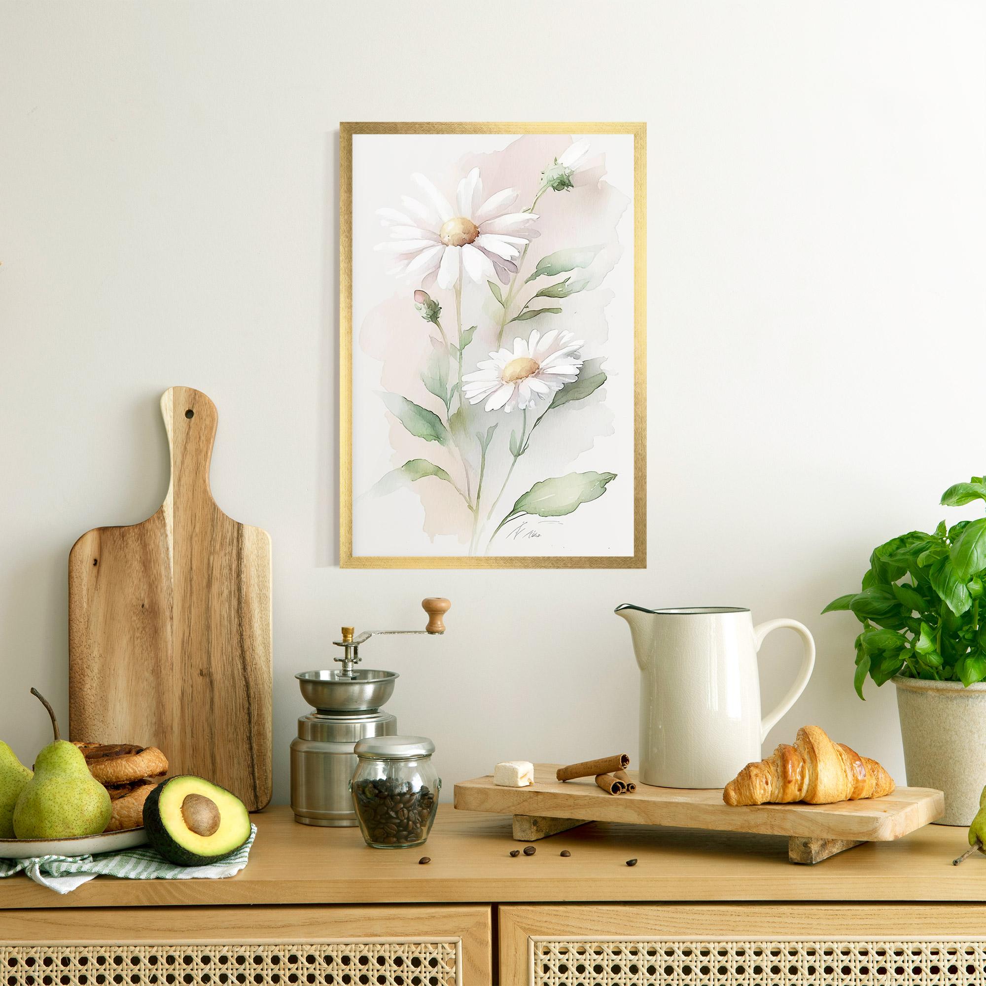 Gerahmte Poster Painted Pretty Daisy mockup 8