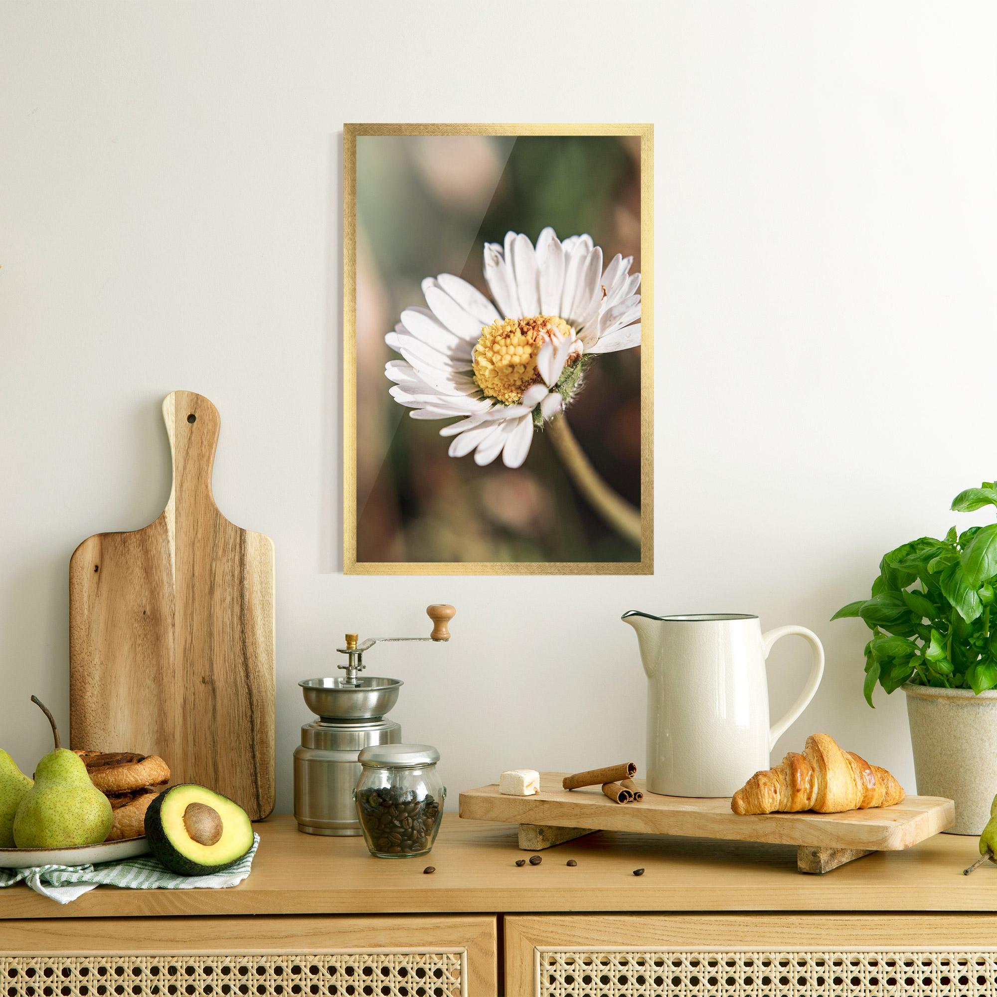 Gerahmte Poster Yellow Pastel Daisy mockup 8