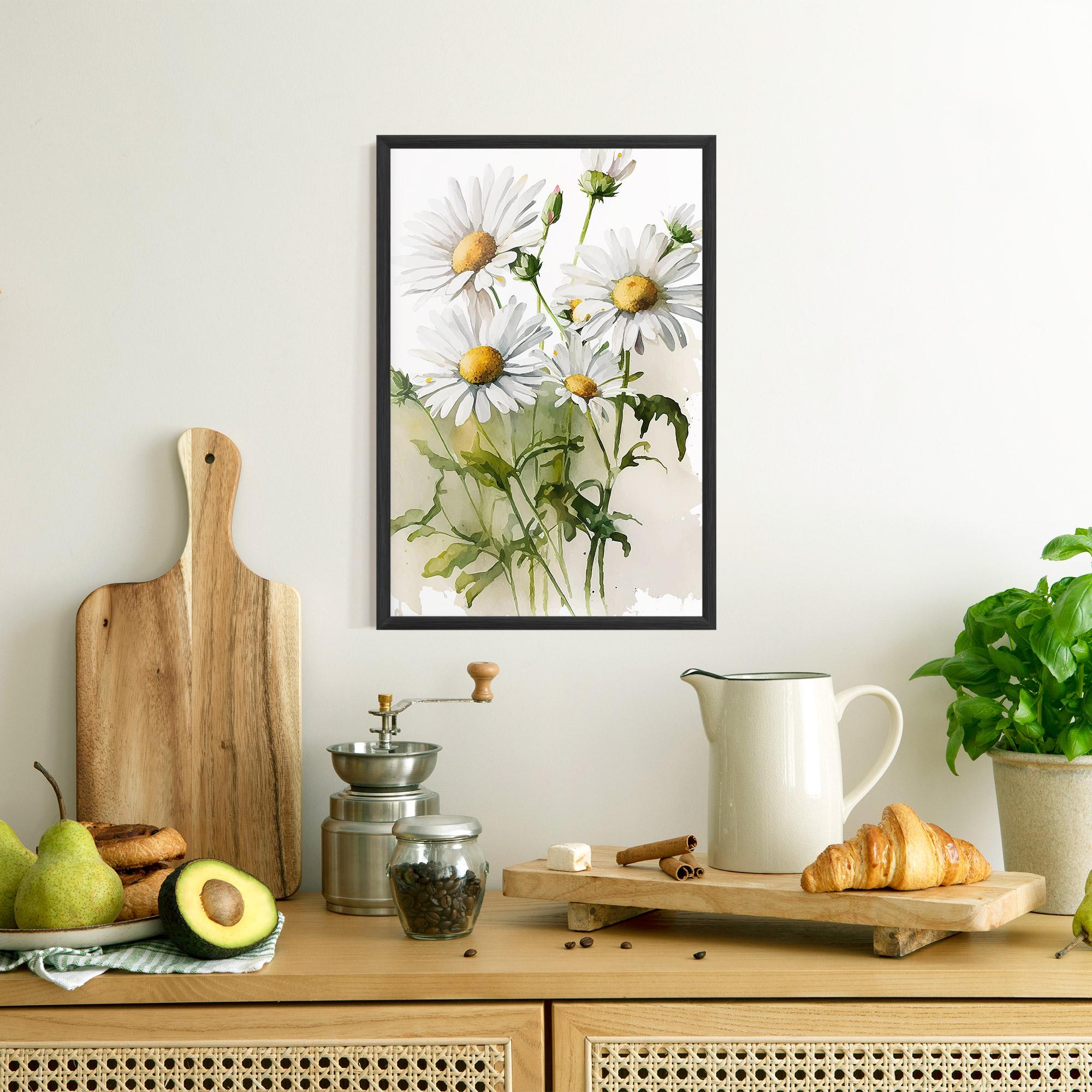 Gerahmte Poster Painted Daisy mockup 8