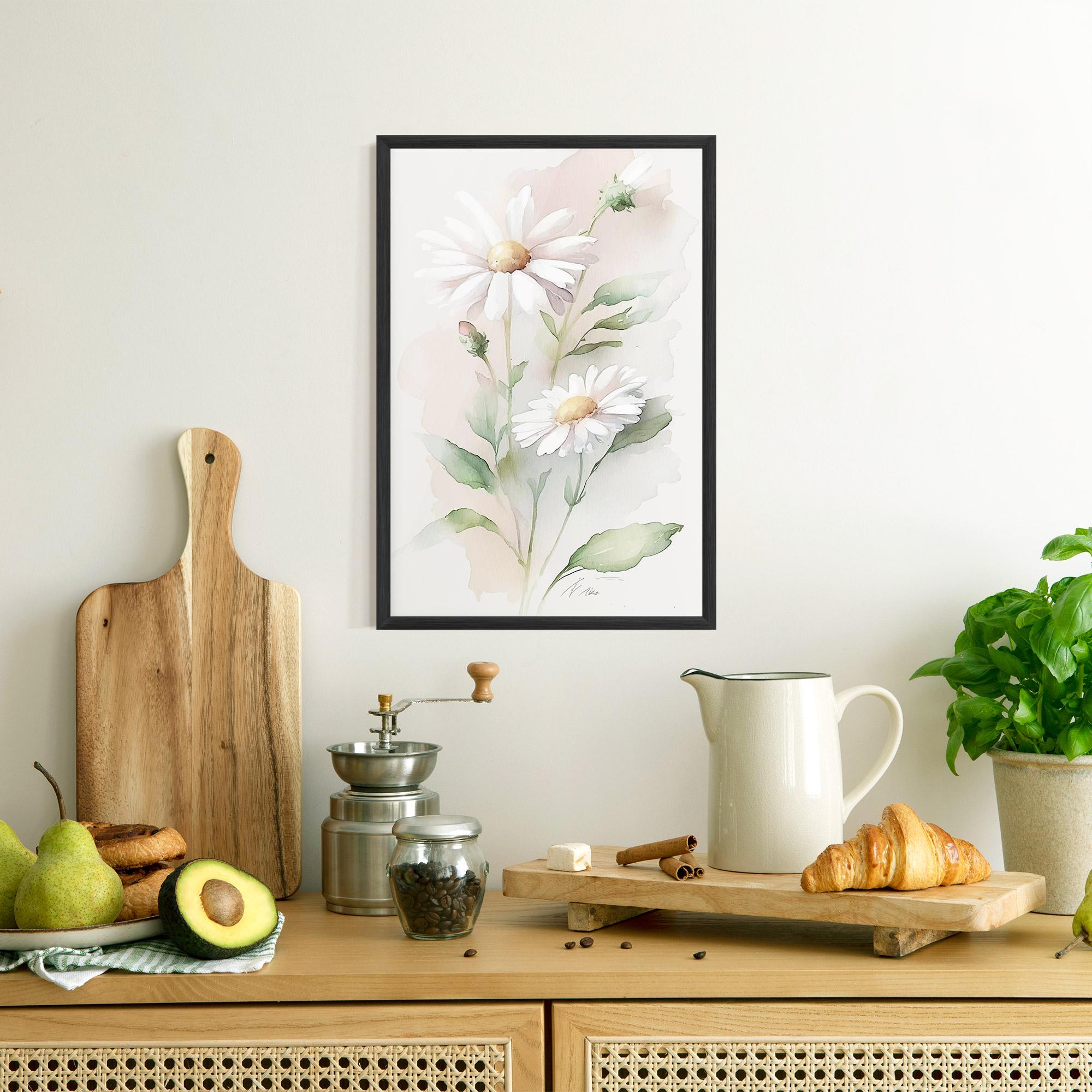 Gerahmte Poster Painted Pretty Daisy mockup 8
