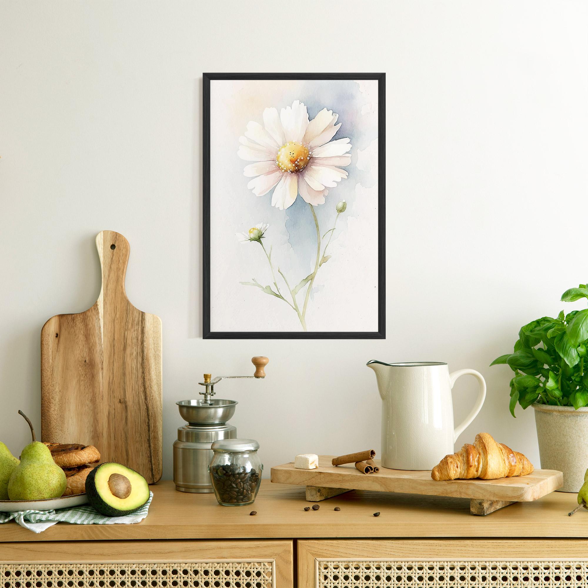 Gerahmte Poster Painted White Daisy mockup 8