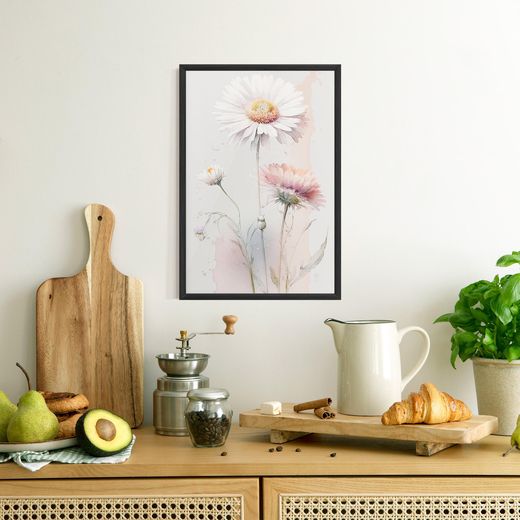 Gerahmte Poster White Painted Daisy mockup 8