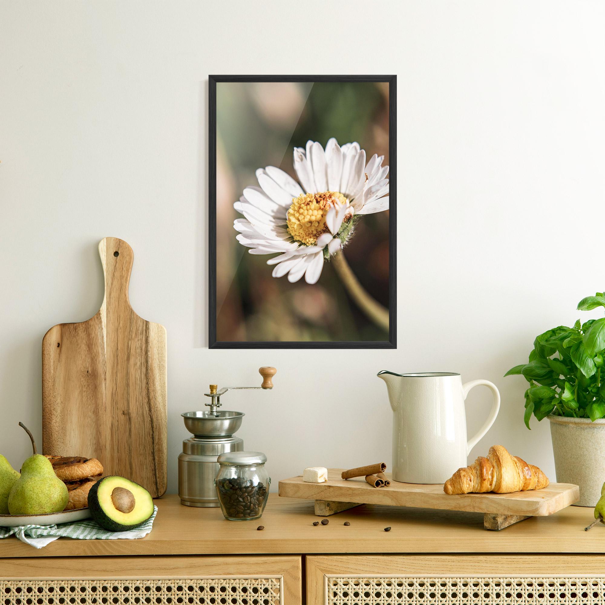 Gerahmte Poster Yellow Pastel Daisy mockup 8