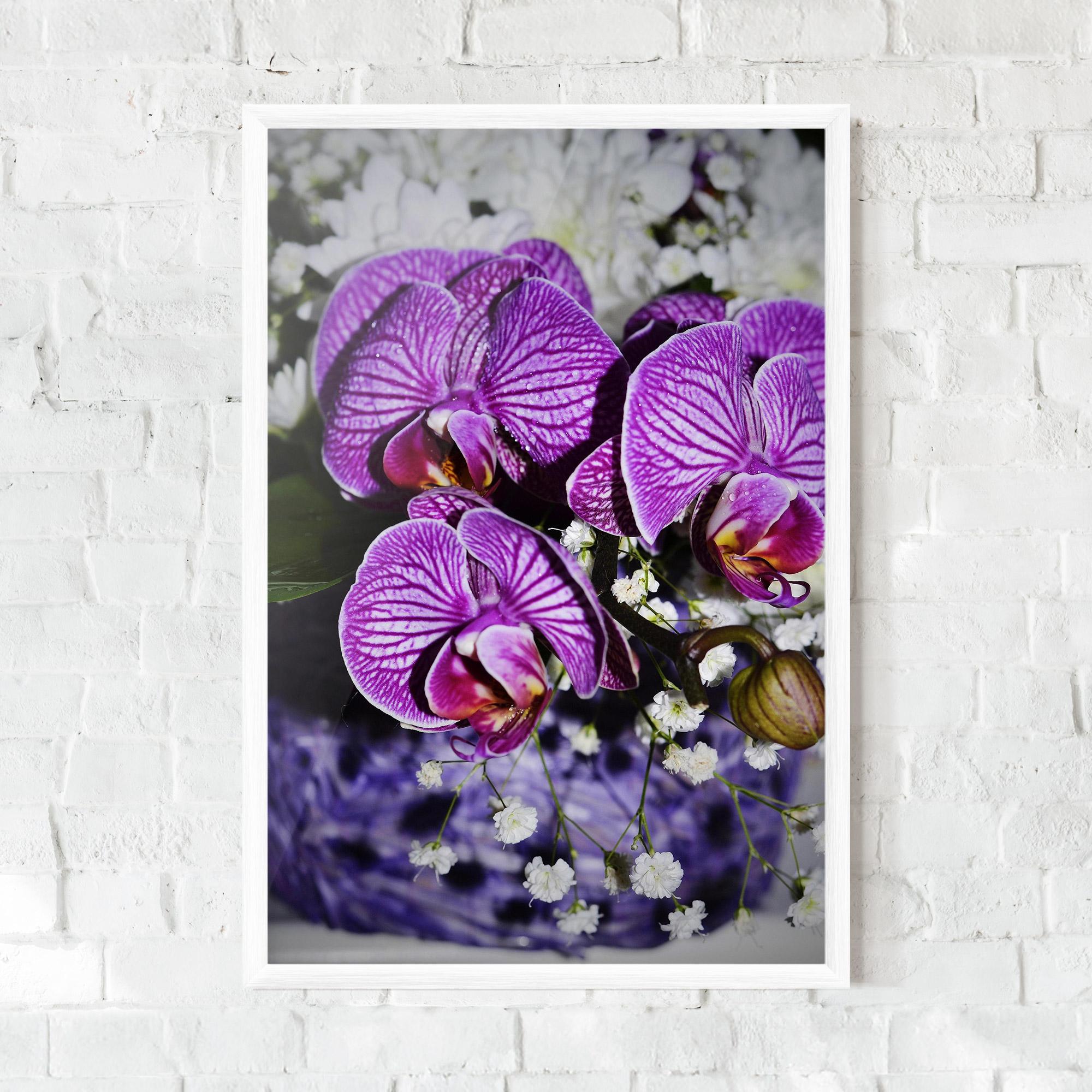 Gerahmte Poster Purple Orchids mockup 0