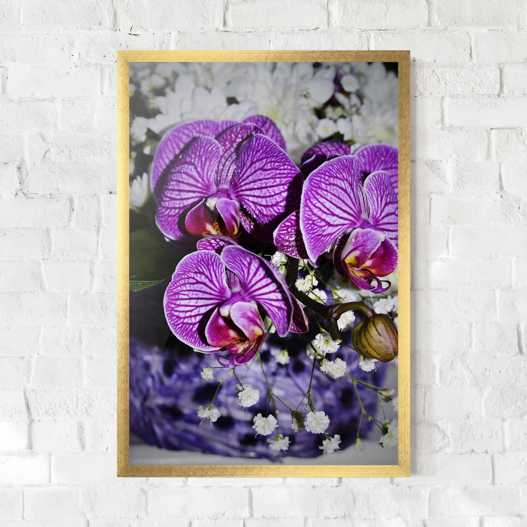 Gerahmte Poster Purple Orchids mockup 0