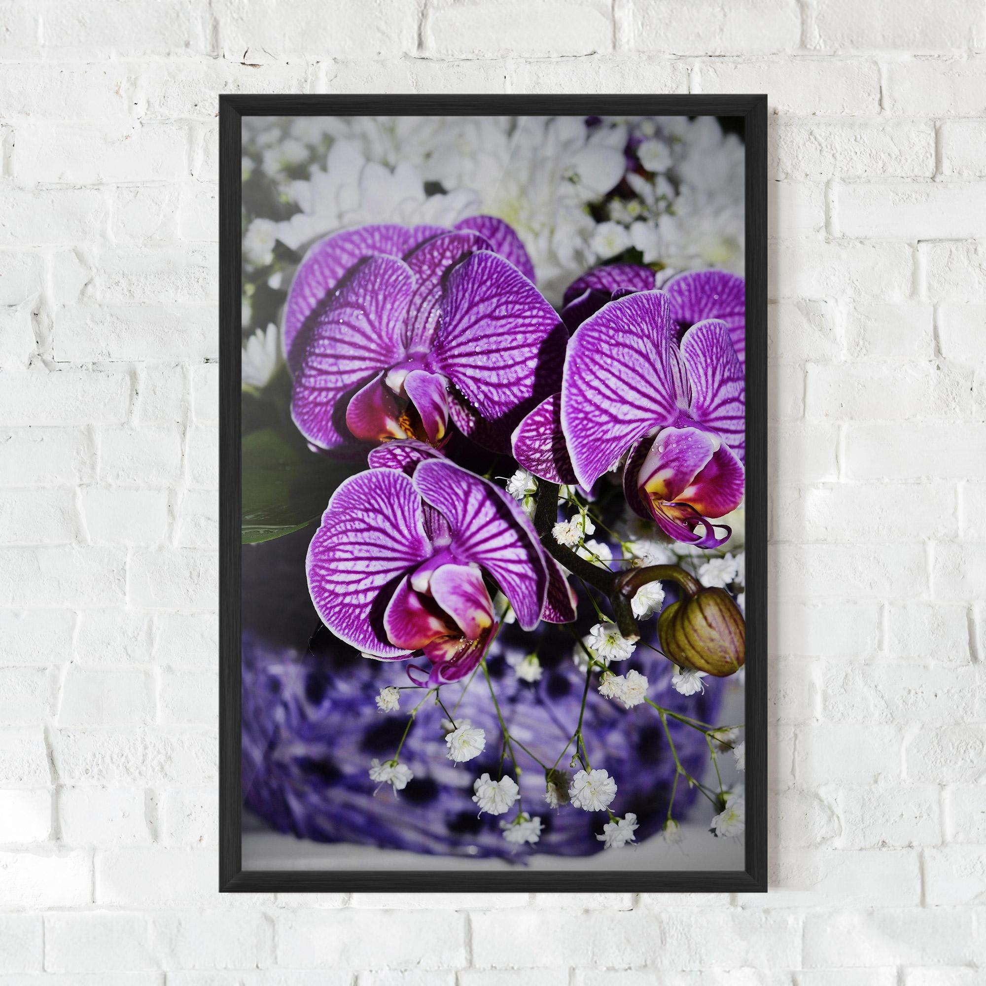Gerahmte Poster Purple Orchids mockup 0