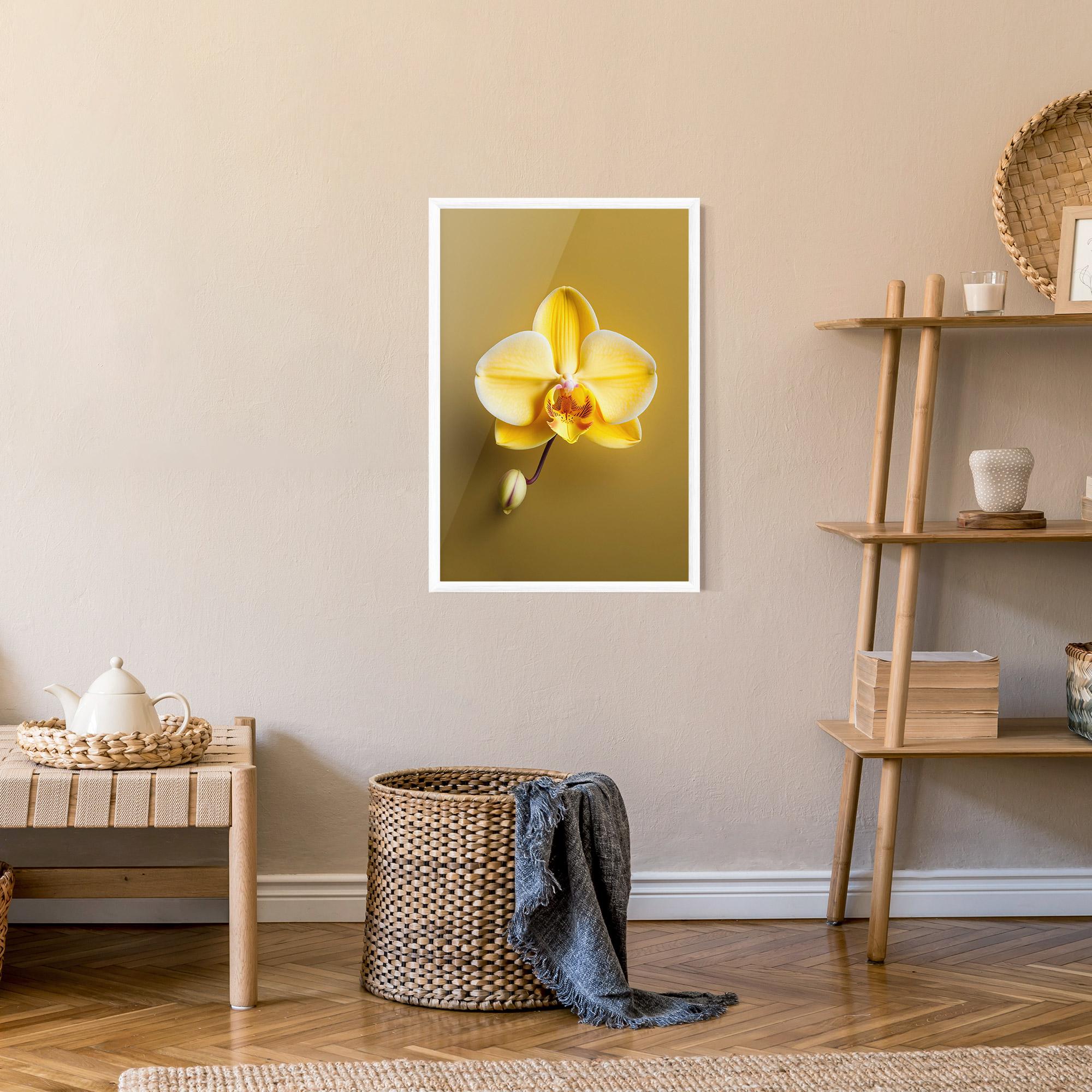 Gerahmte Poster Pastel Yellow Orchid mockup 9