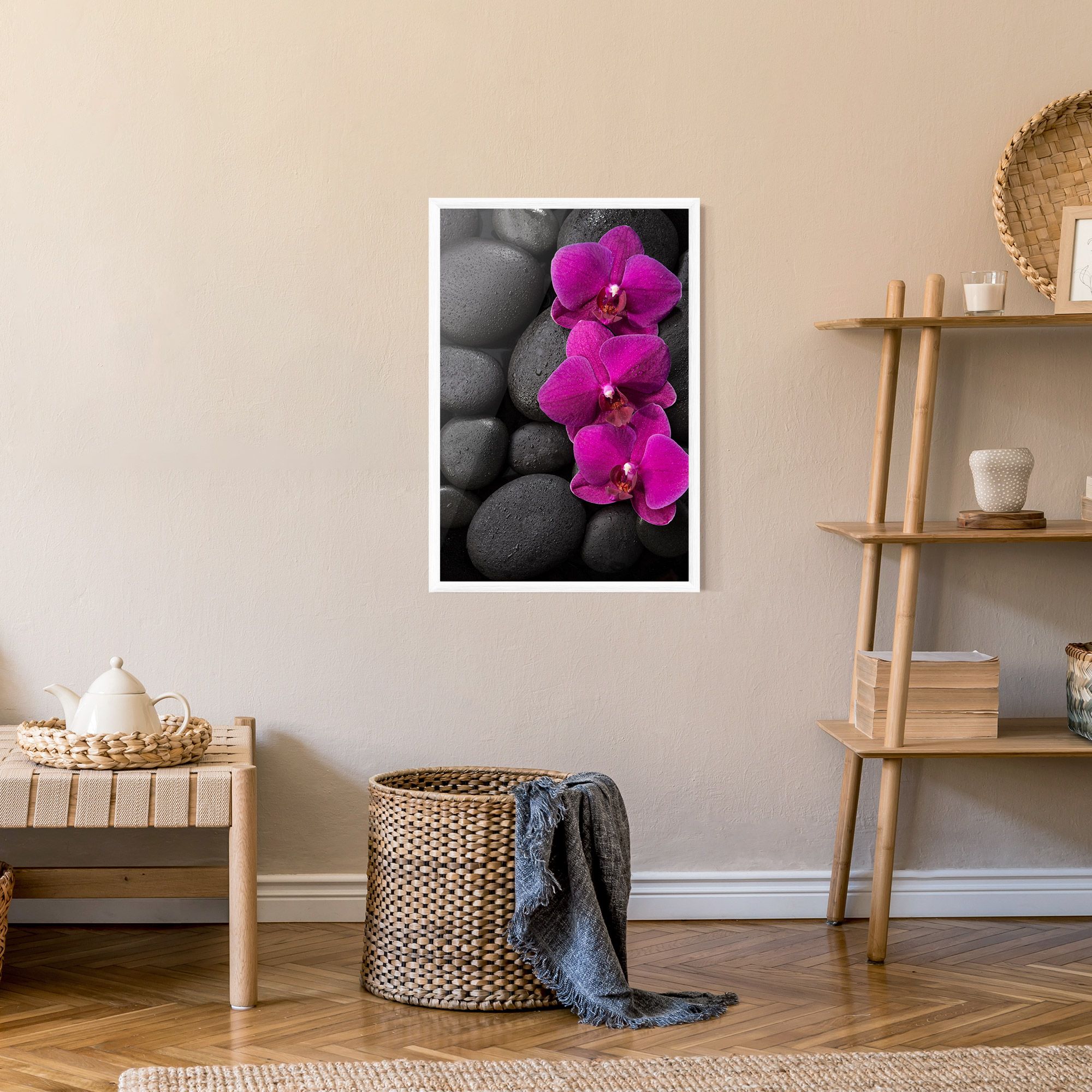 Purple Orchid On Rocks mockup 9