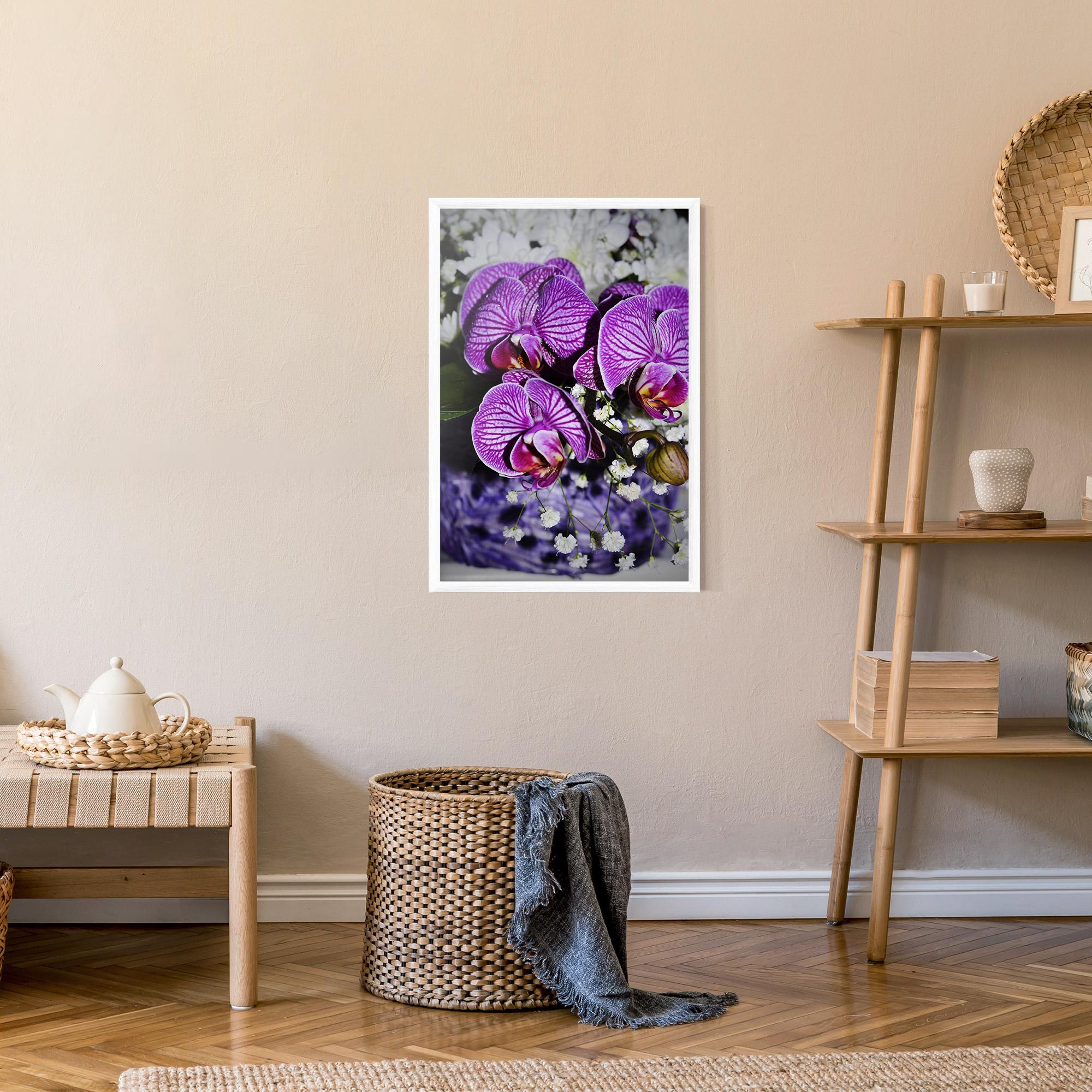 Gerahmte Poster Purple Orchids mockup 9