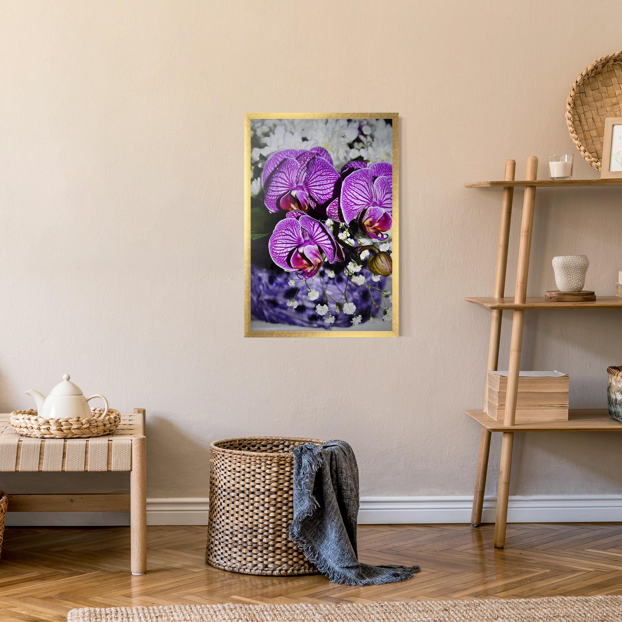 Gerahmte Poster Purple Orchids mockup 9