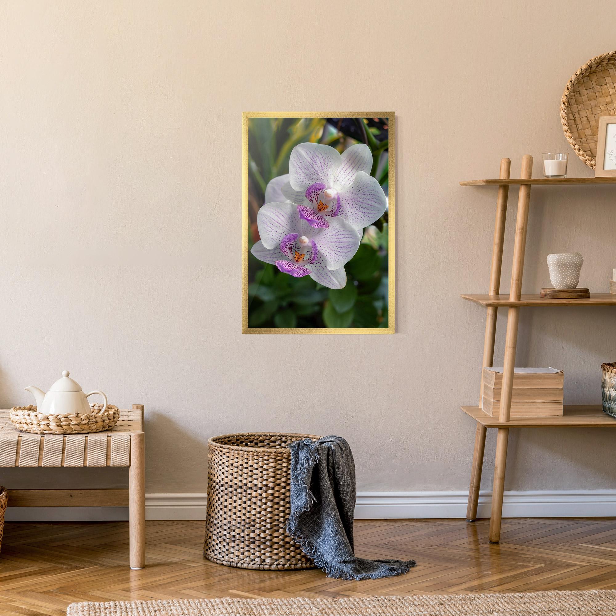 Gerahmte Poster White Orchids mockup 9