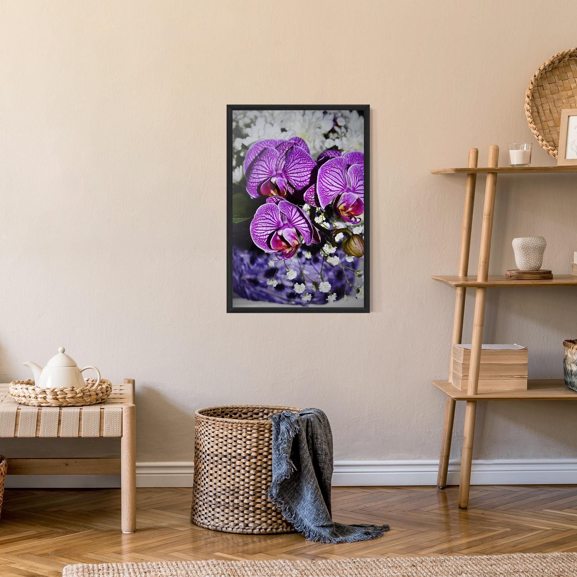 Gerahmte Poster Purple Orchids mockup 9