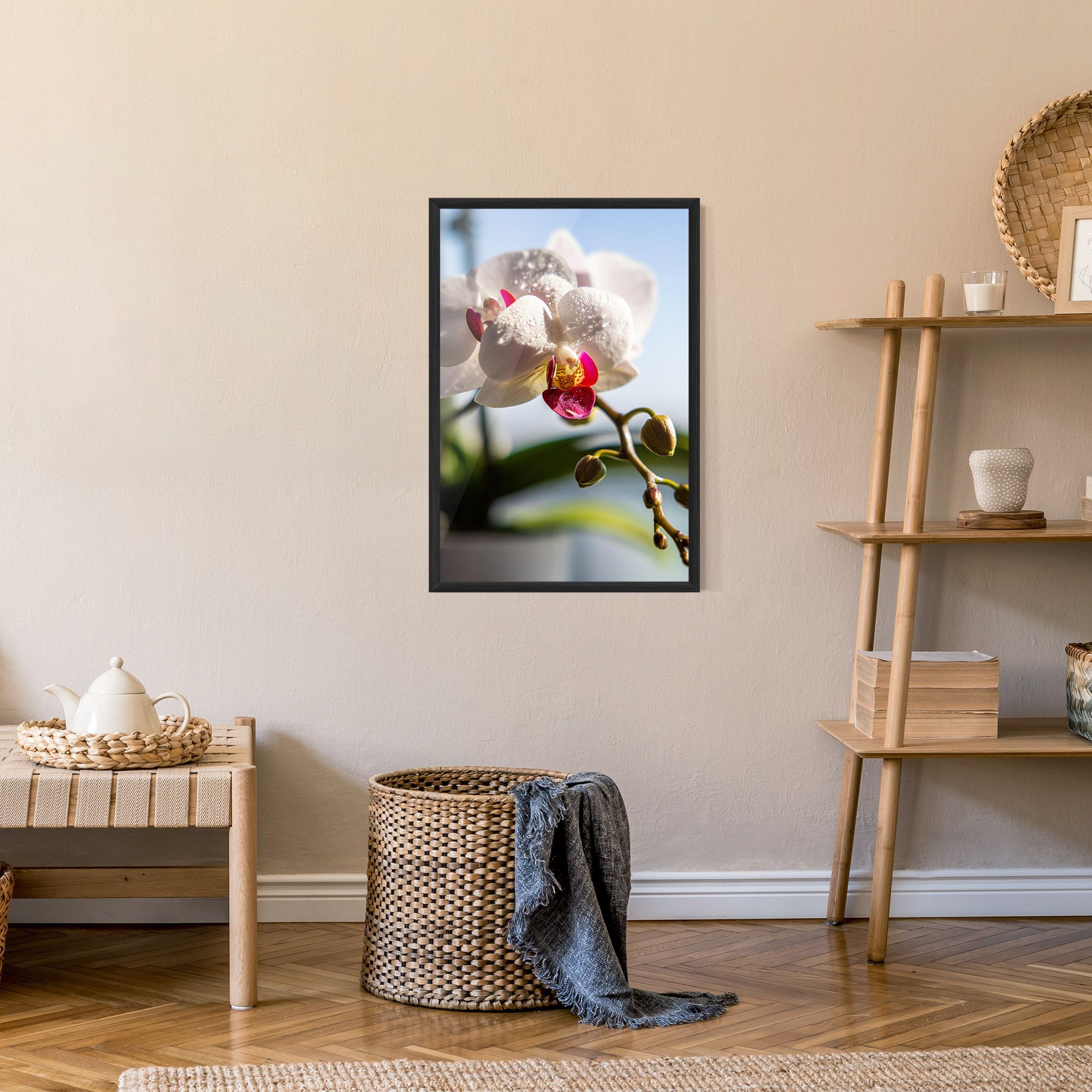 White Orchid With Water mockup 9