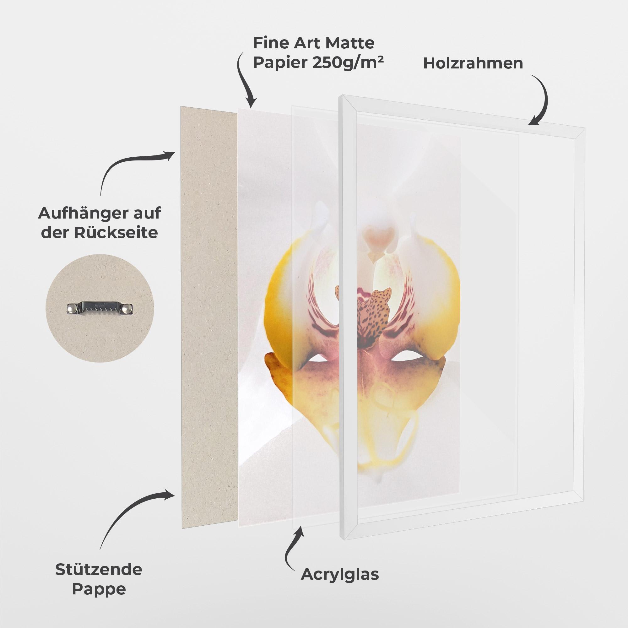 Gerahmte Poster Orchid Close Up mockup 1