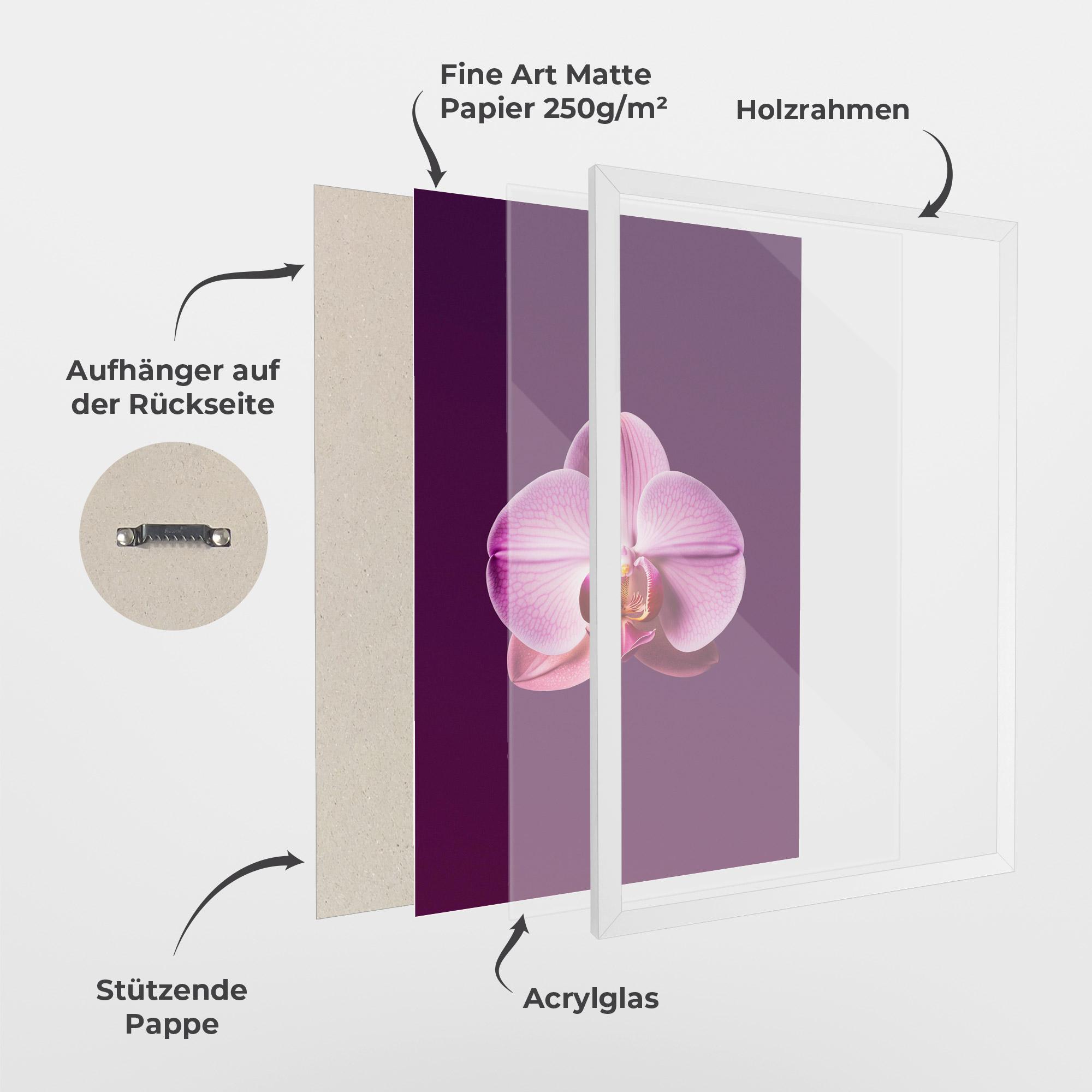 Gerahmte Poster Purple Orchid mockup 1