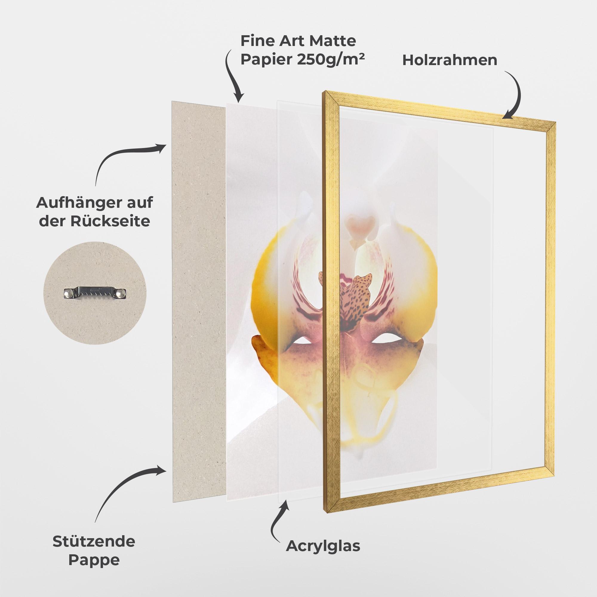 Gerahmte Poster Orchid Close Up mockup 1
