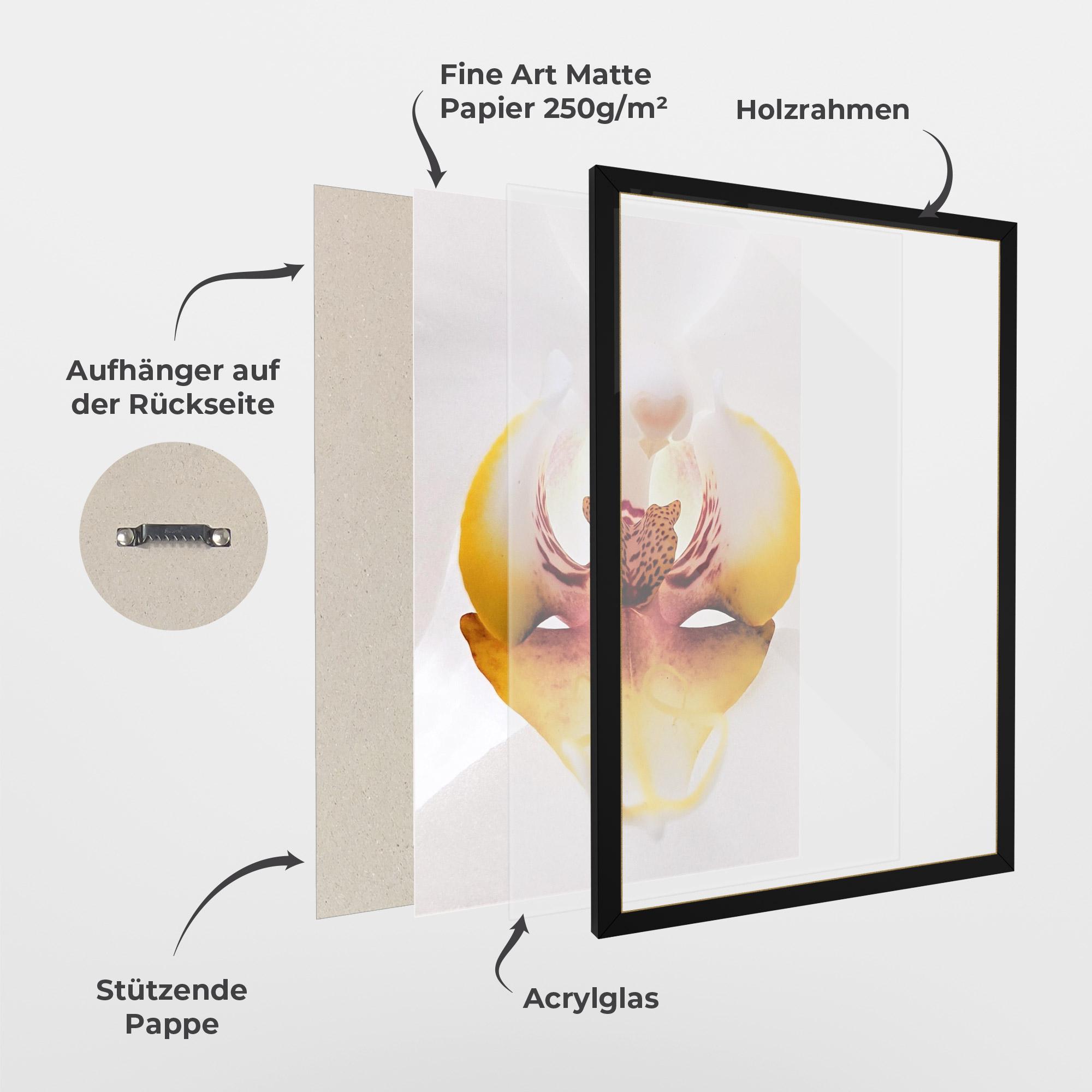 Gerahmte Poster Orchid Close Up mockup 1