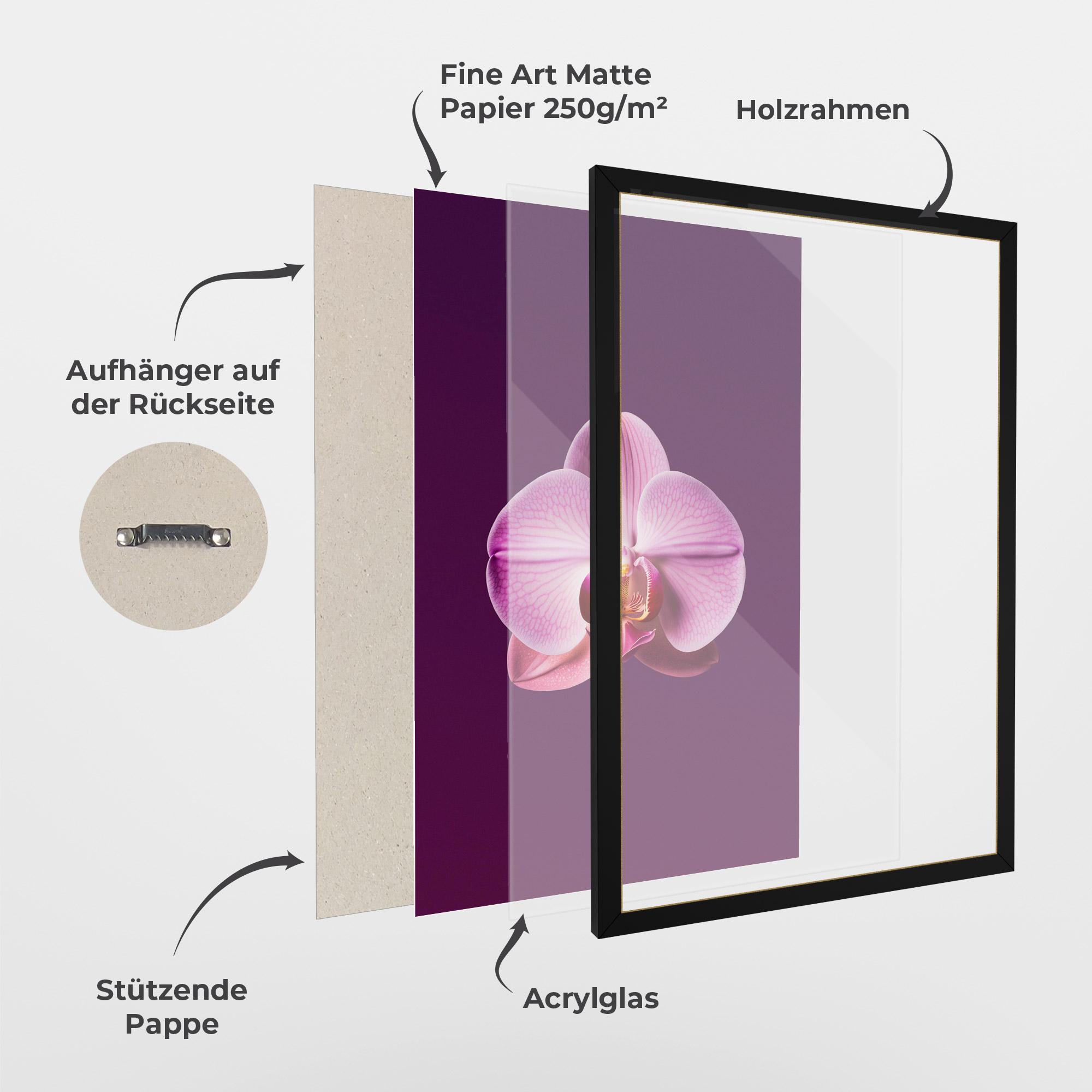 Gerahmte Poster Purple Orchid mockup 1