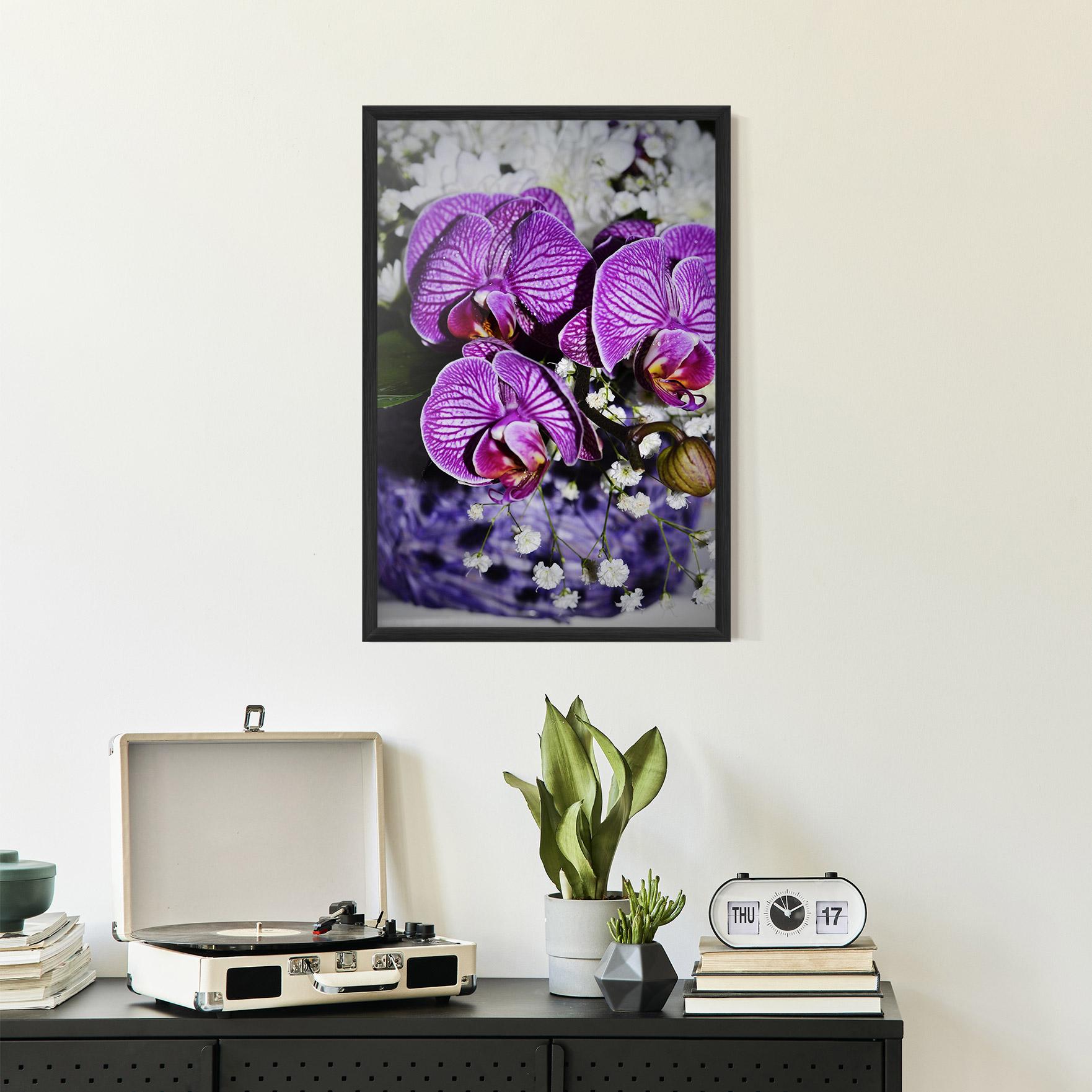 Gerahmte Poster Purple Orchids mockup 2