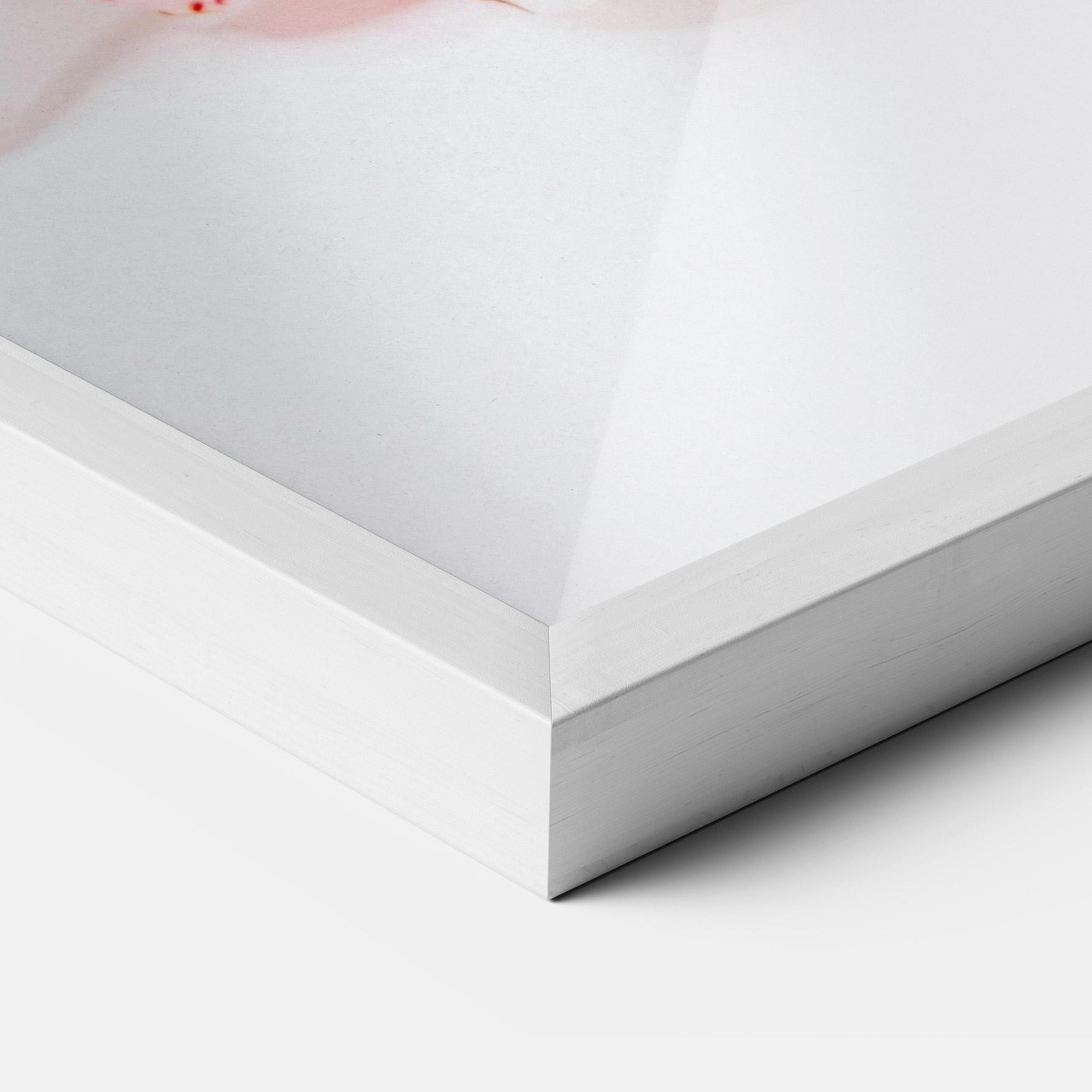 Gerahmte Poster White Orchid With Pink mockup 3