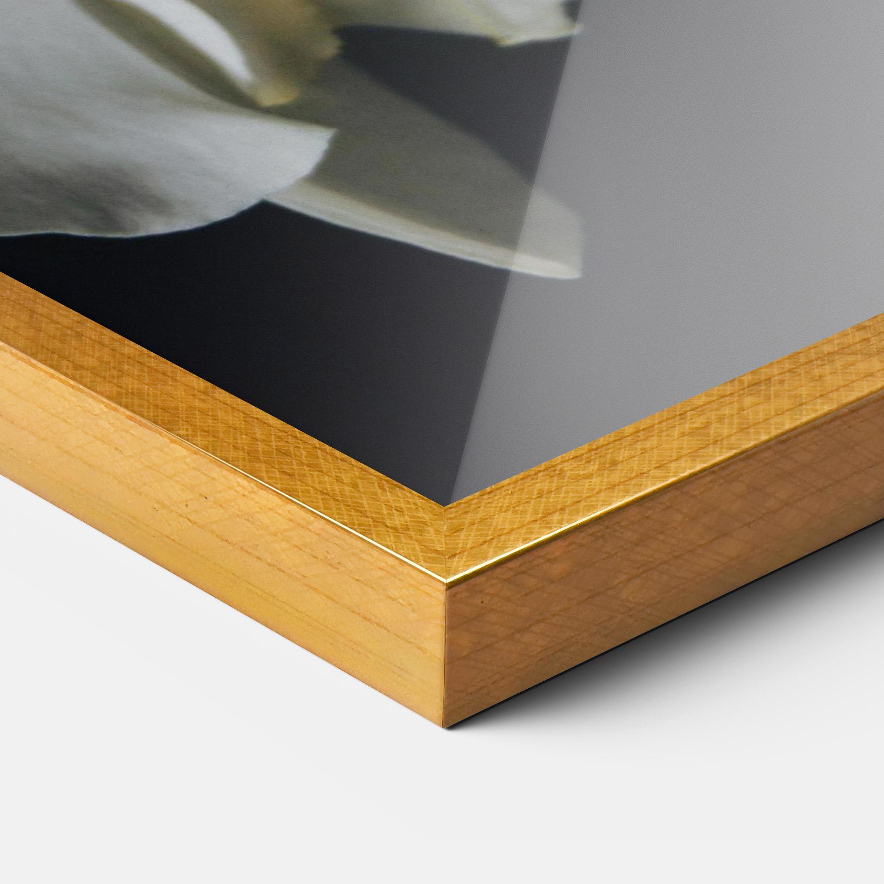 Gerahmte Poster White Orchid On Black mockup 3