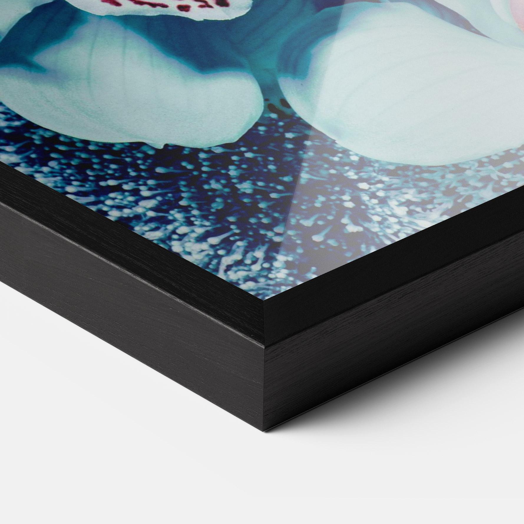 Gerahmte Poster Light Blue Orchids mockup 3