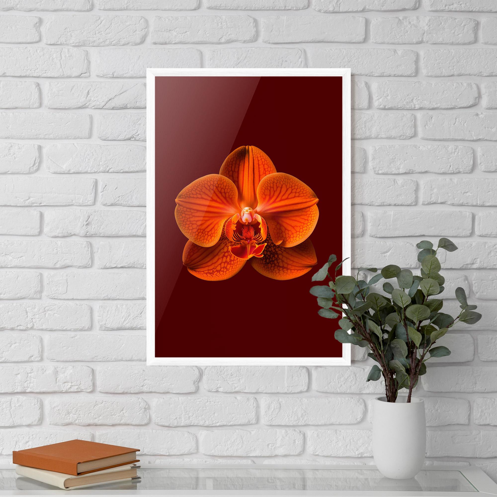 Gerahmte Poster Strong Orange Orchid mockup 5