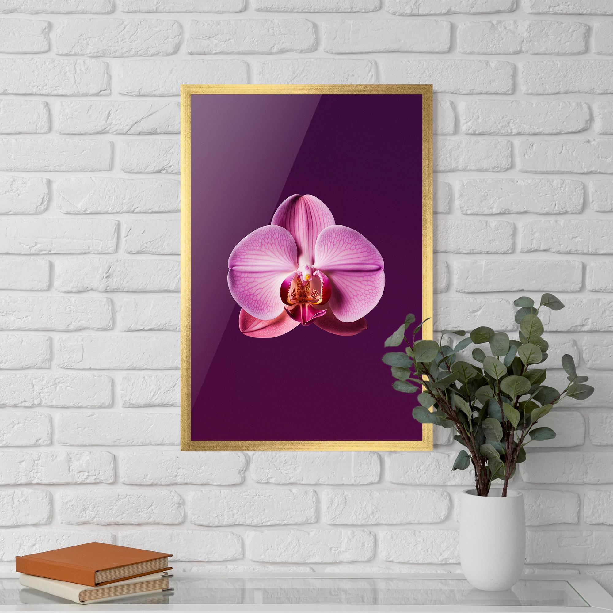 Gerahmte Poster Purple Orchid mockup 5