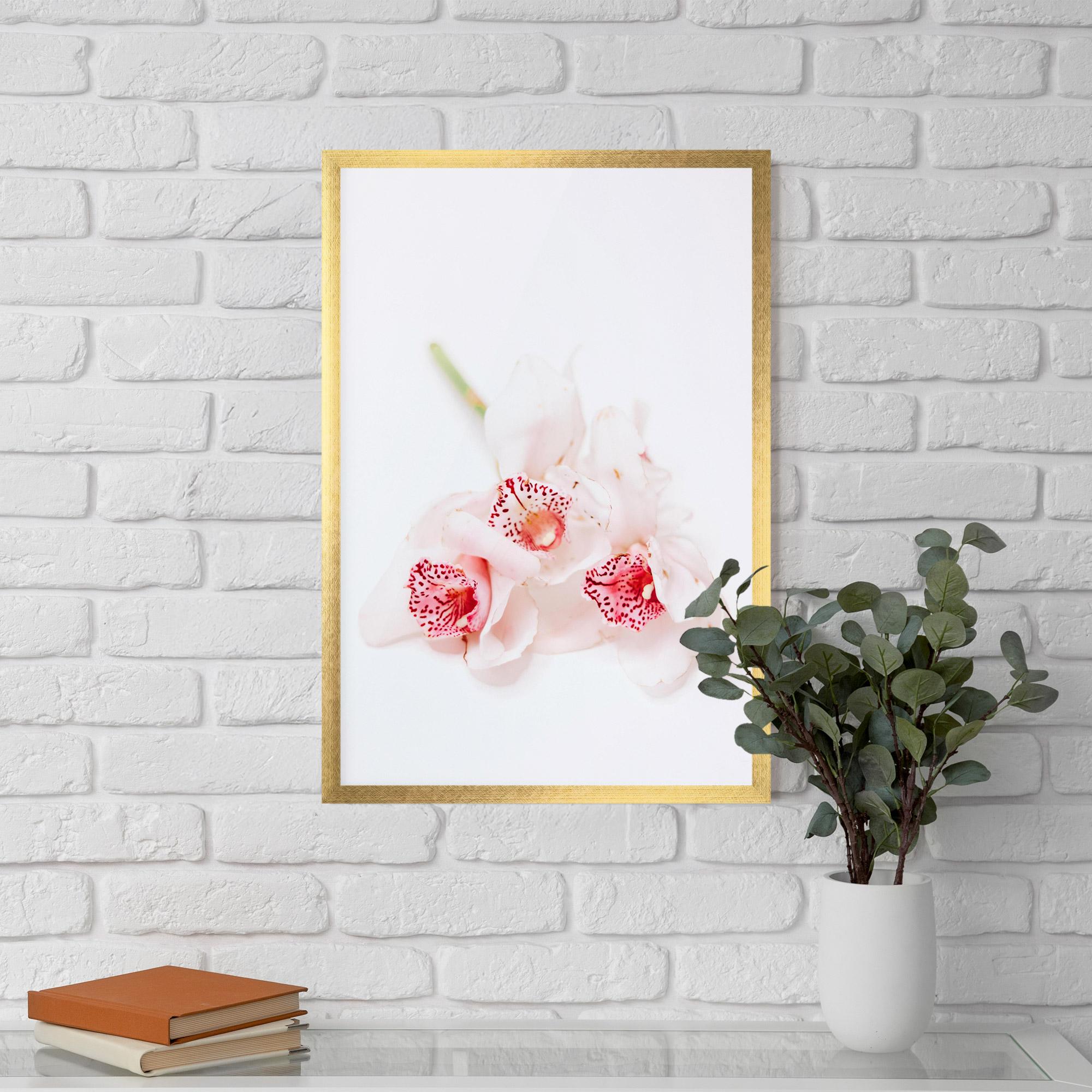 Gerahmte Poster White Orchid With Pink mockup 5