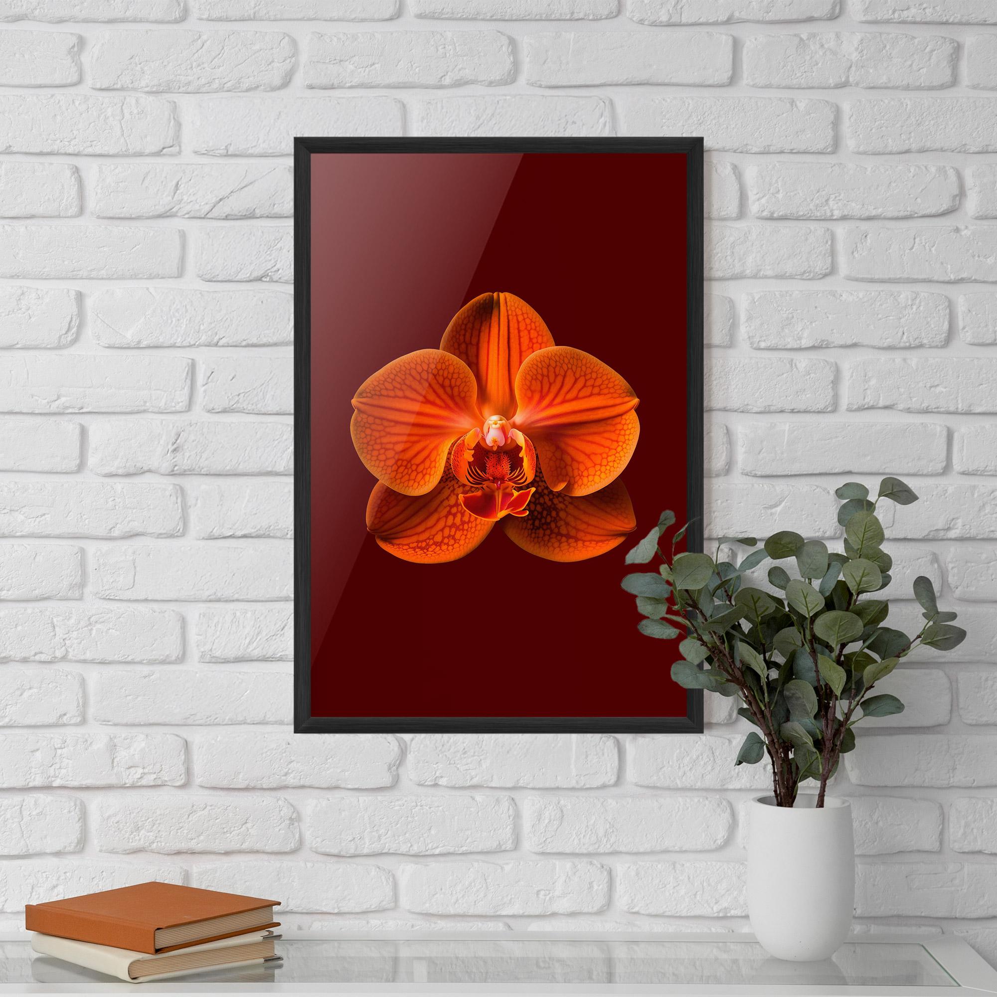 Gerahmte Poster Strong Orange Orchid mockup 5