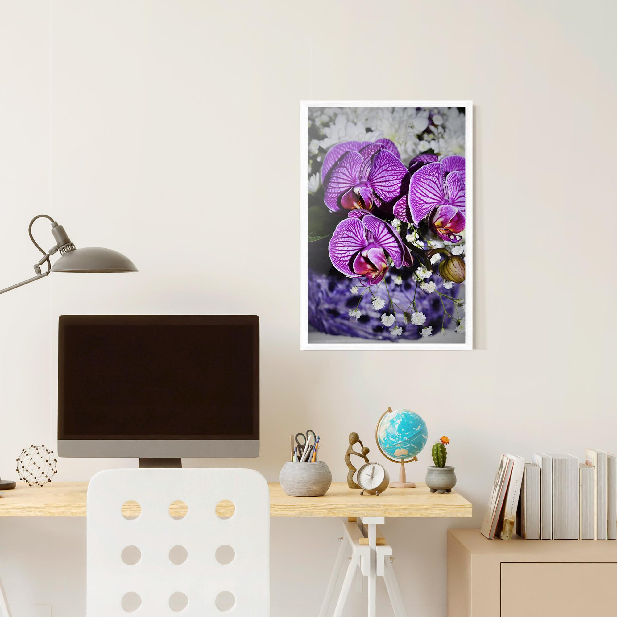 Gerahmte Poster Purple Orchids mockup 6