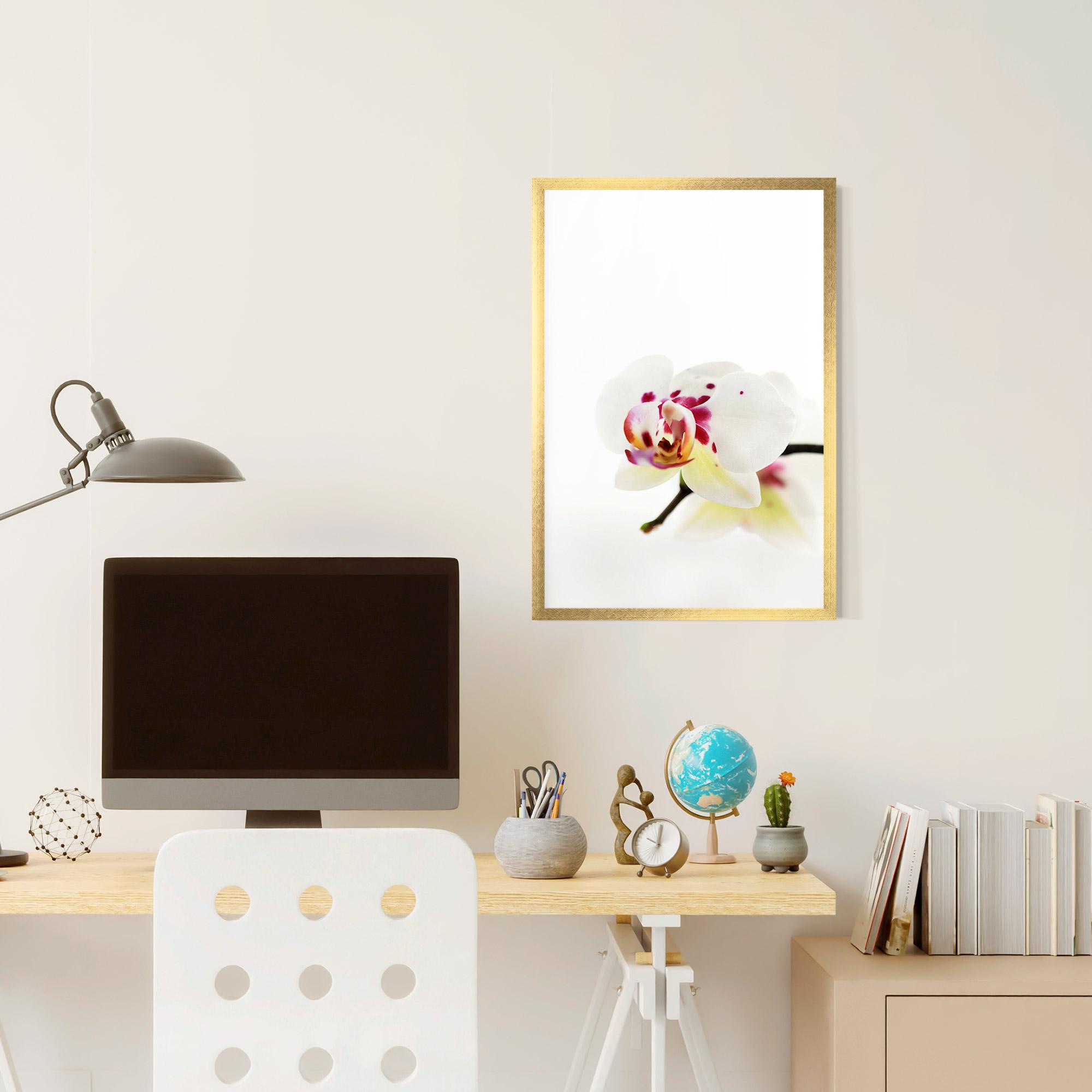 Gerahmte Poster Clean White Orchid mockup 6