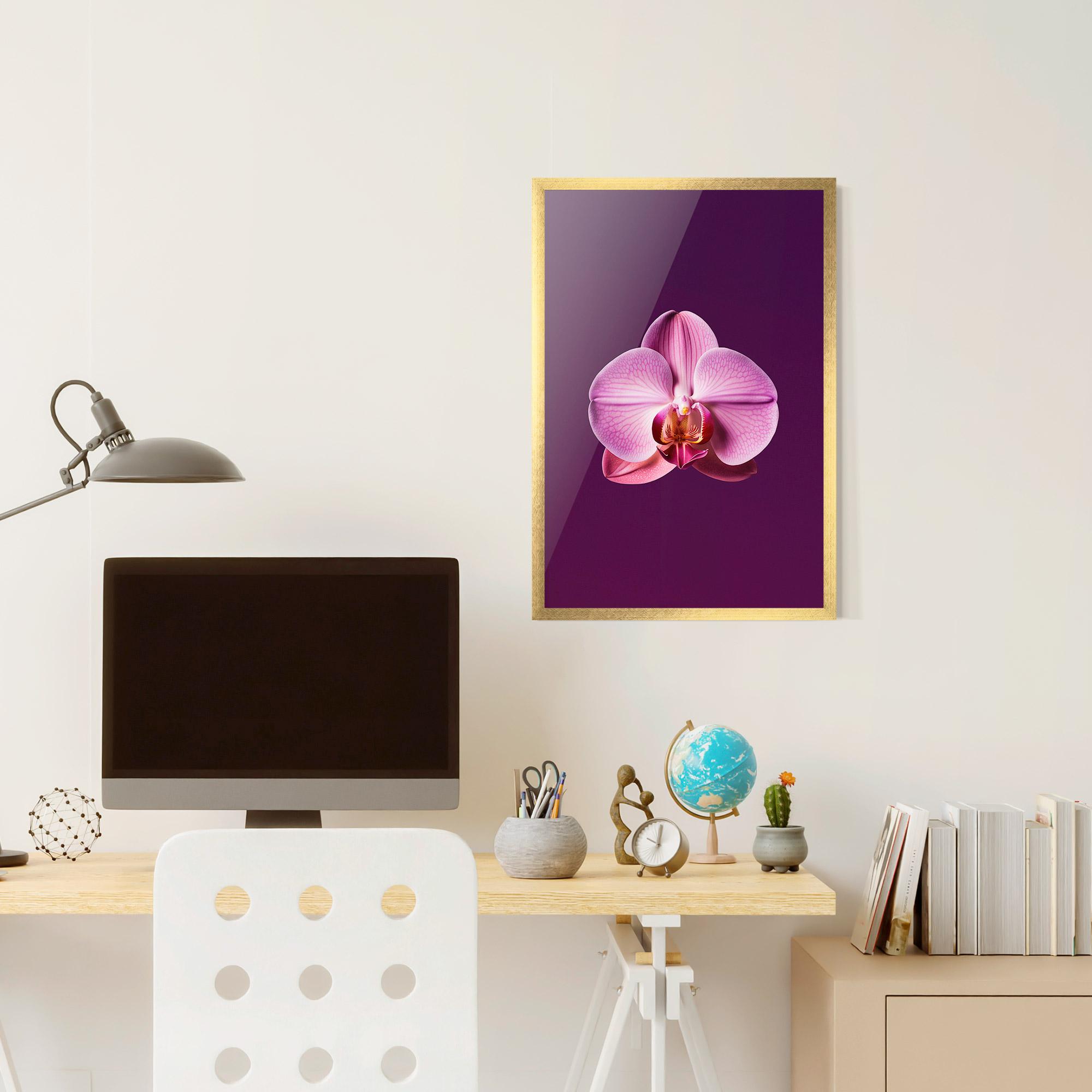 Gerahmte Poster Purple Orchid mockup 6