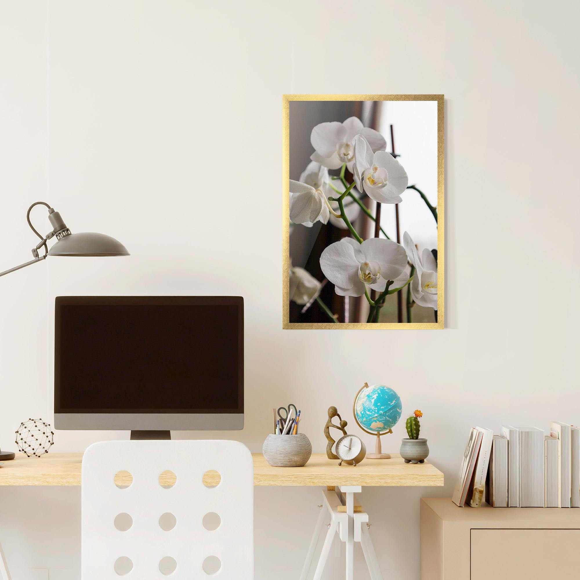 Gerahmte Poster White Orchid Growing mockup 6