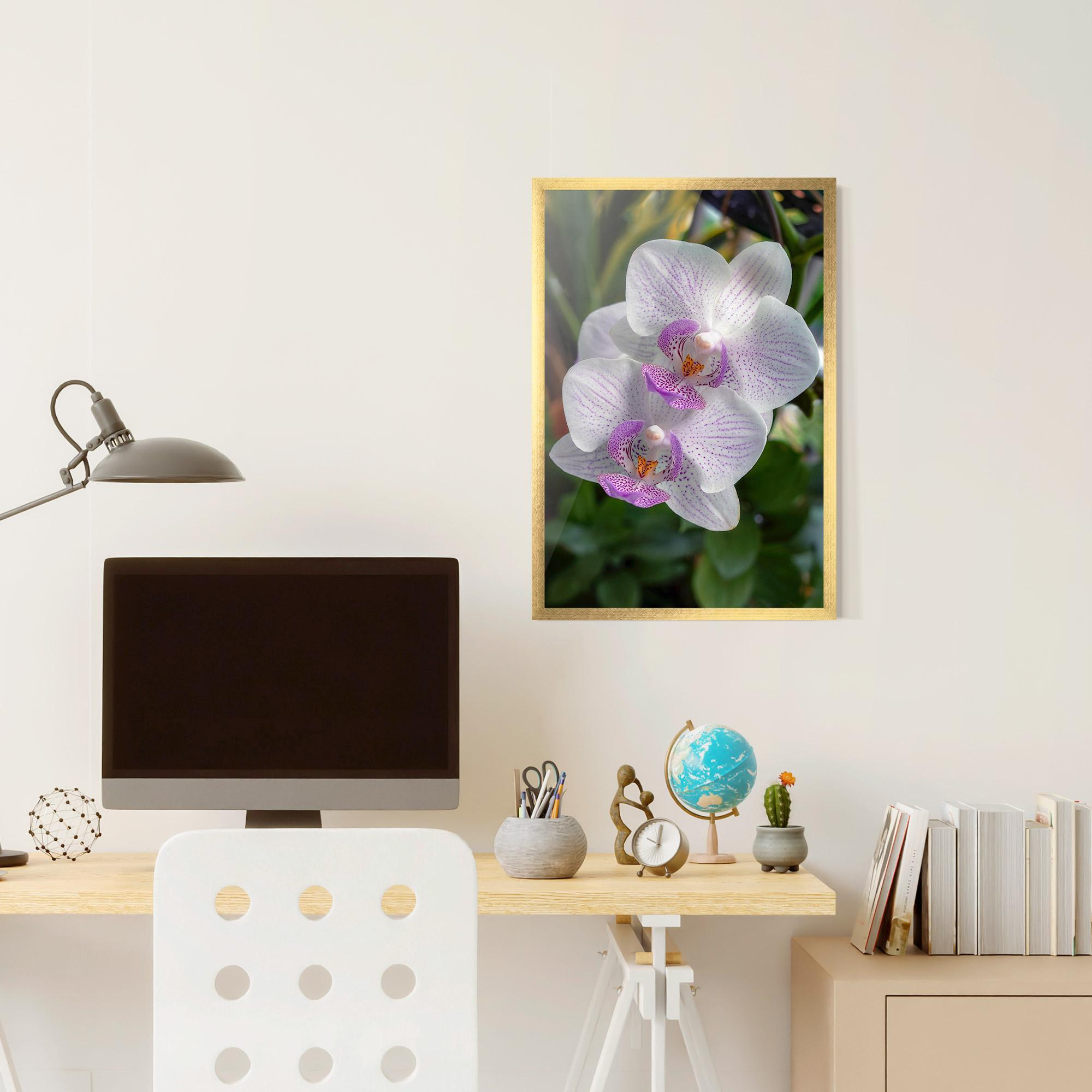 Gerahmte Poster White Orchids mockup 6