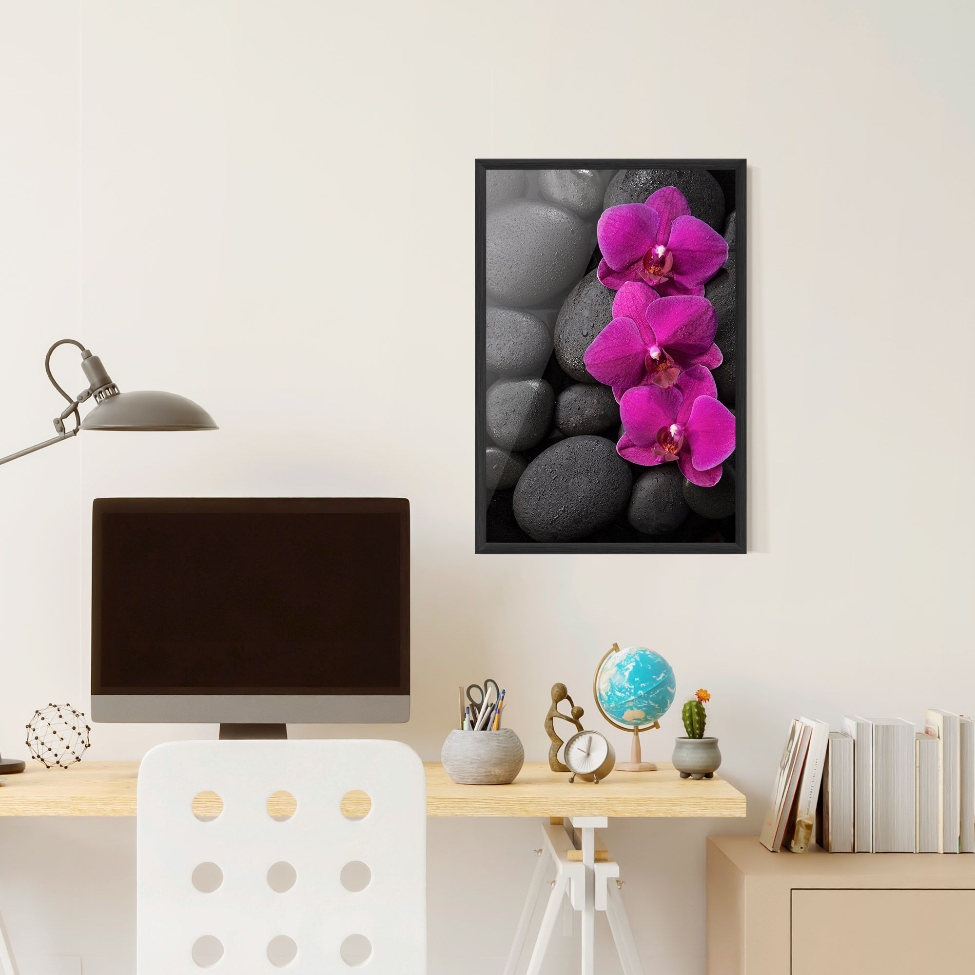 Purple Orchid On Rocks mockup 6