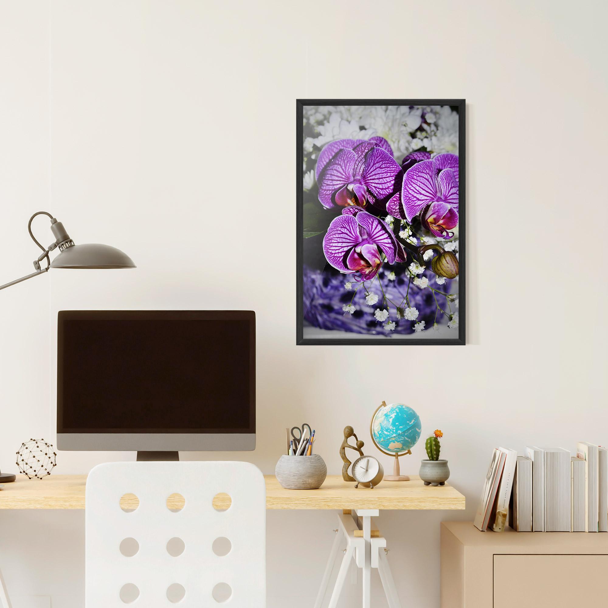 Gerahmte Poster Purple Orchids mockup 6