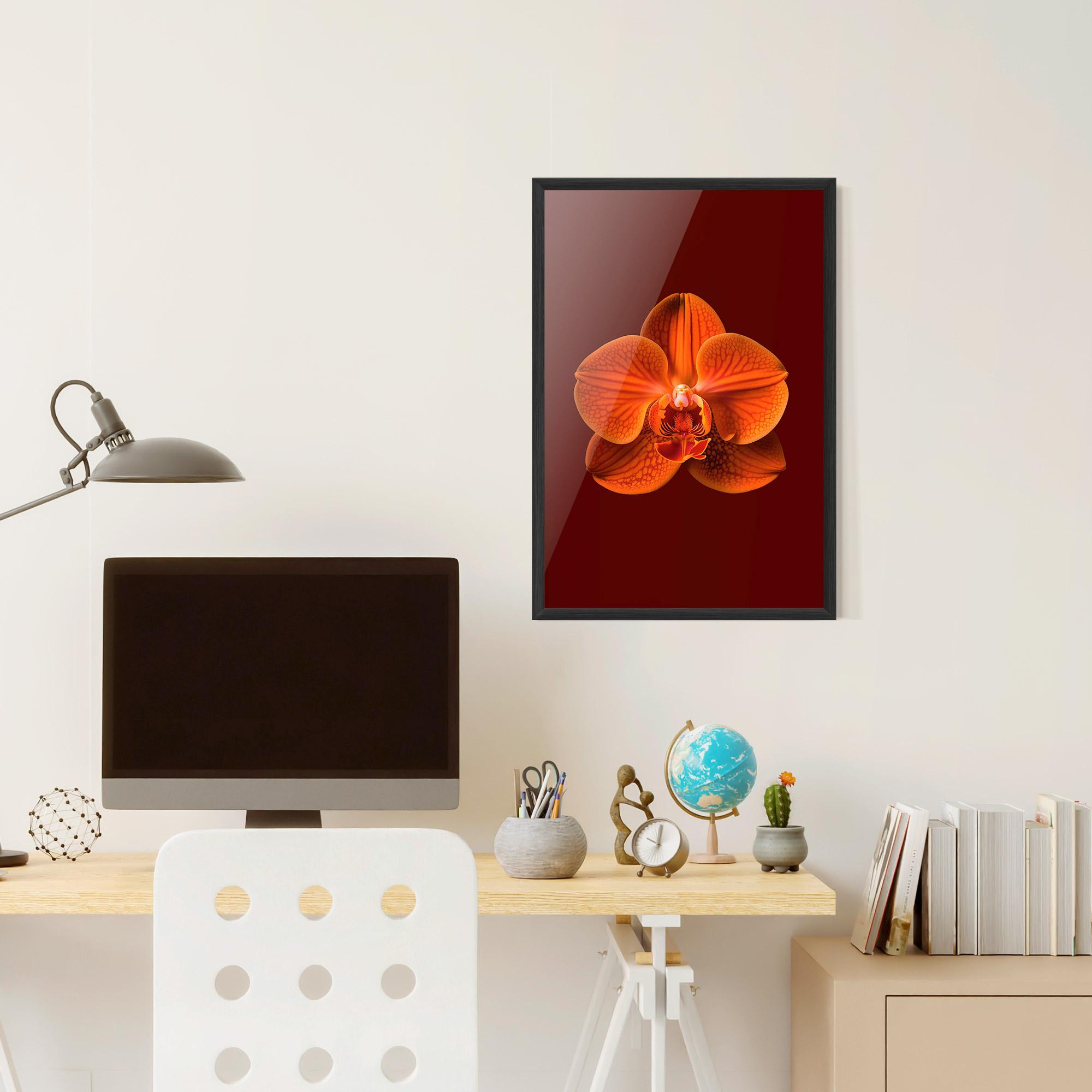 Gerahmte Poster Strong Orange Orchid mockup 6