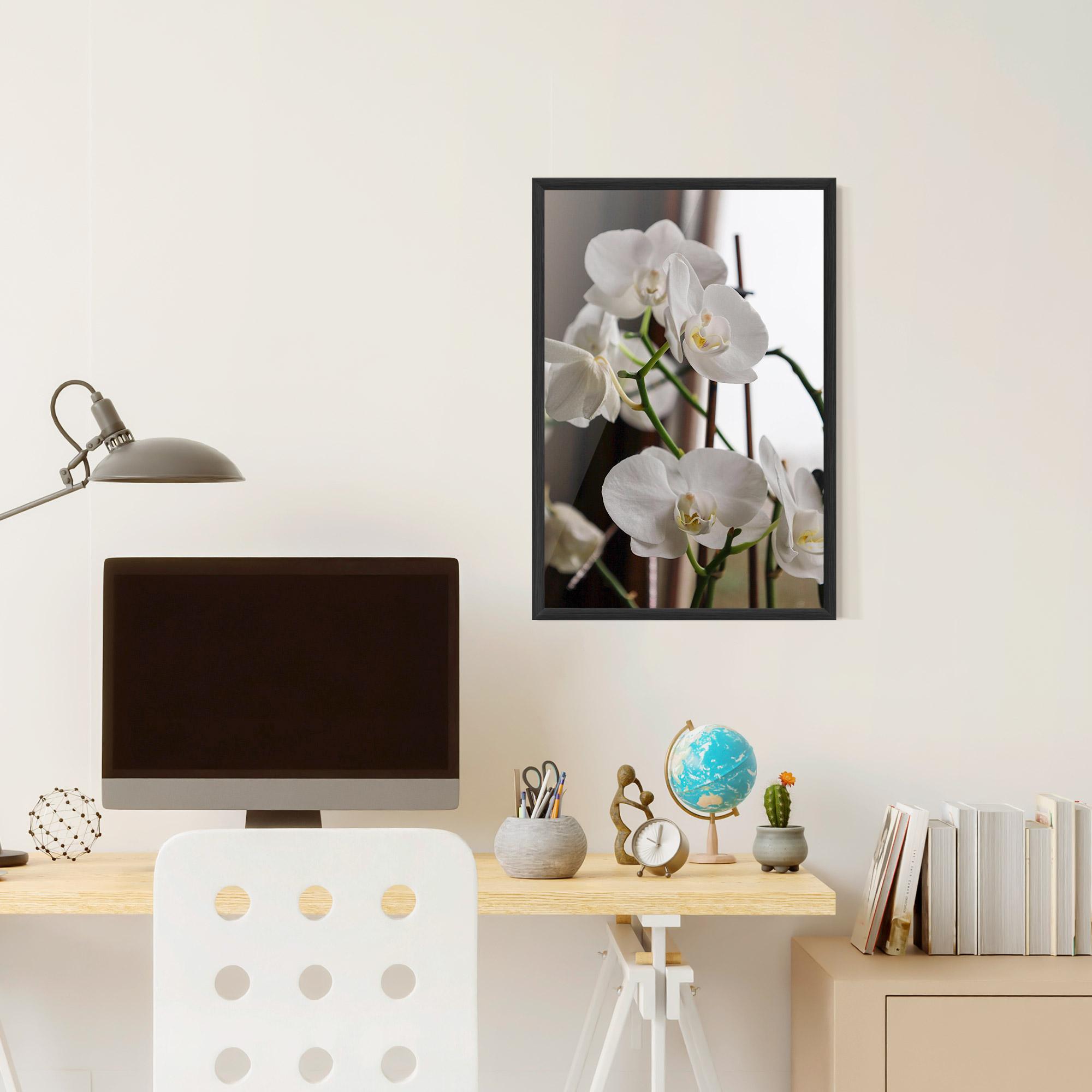 Gerahmte Poster White Orchid Growing mockup 6