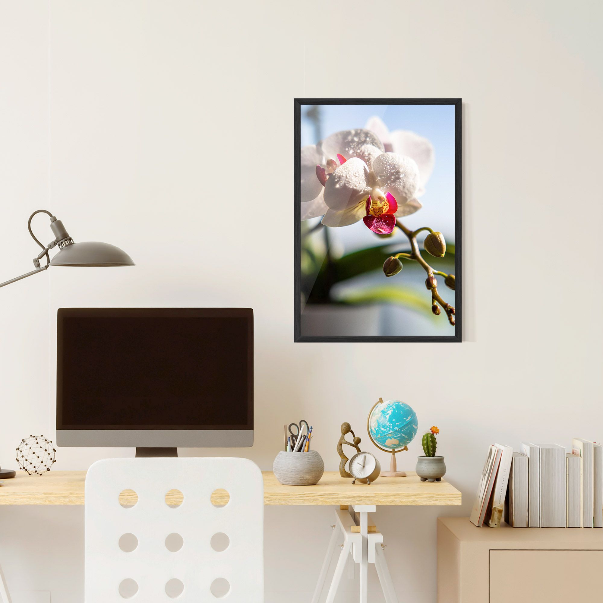 White Orchid With Water mockup 6