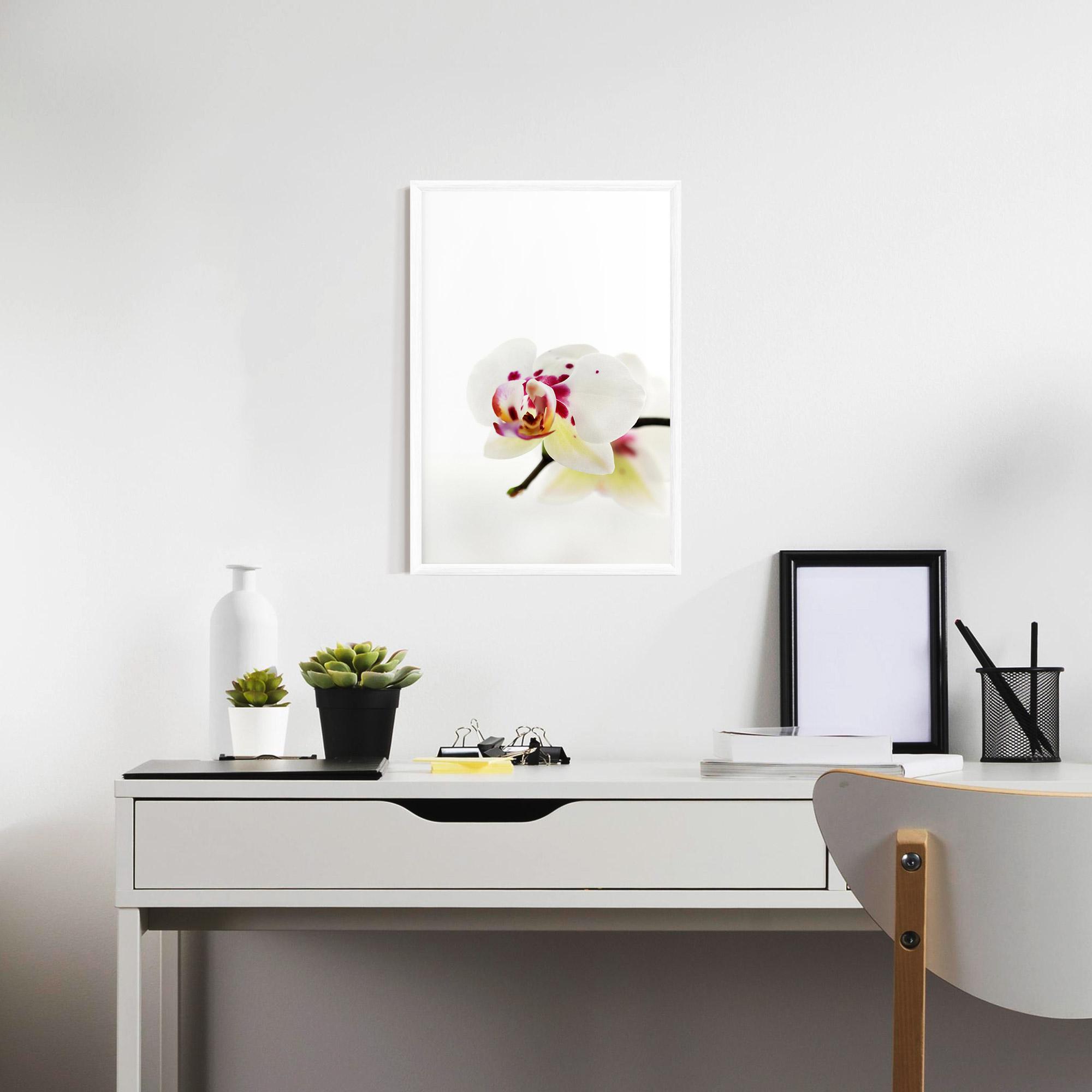 Gerahmte Poster Clean White Orchid mockup 7