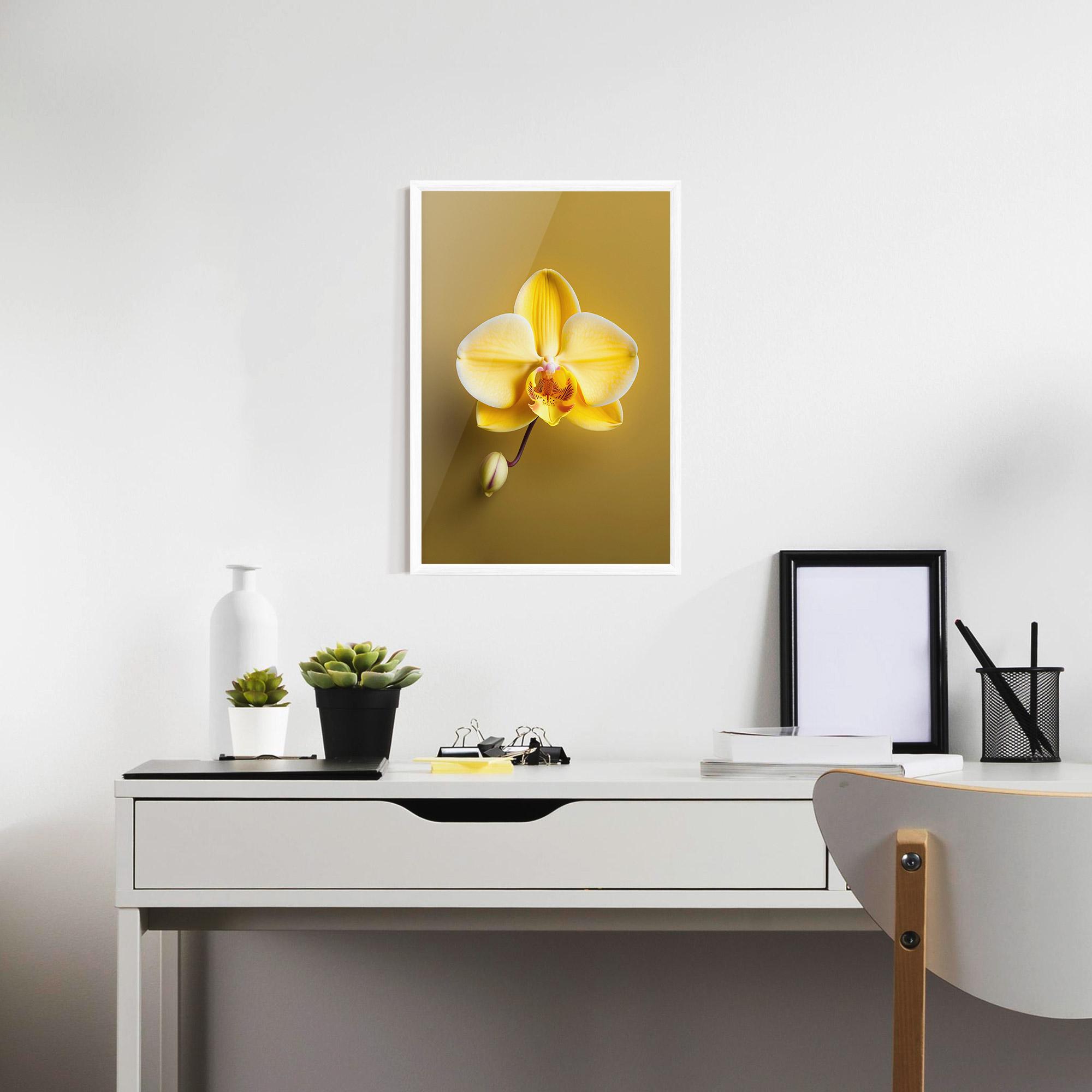 Gerahmte Poster Pastel Yellow Orchid mockup 7